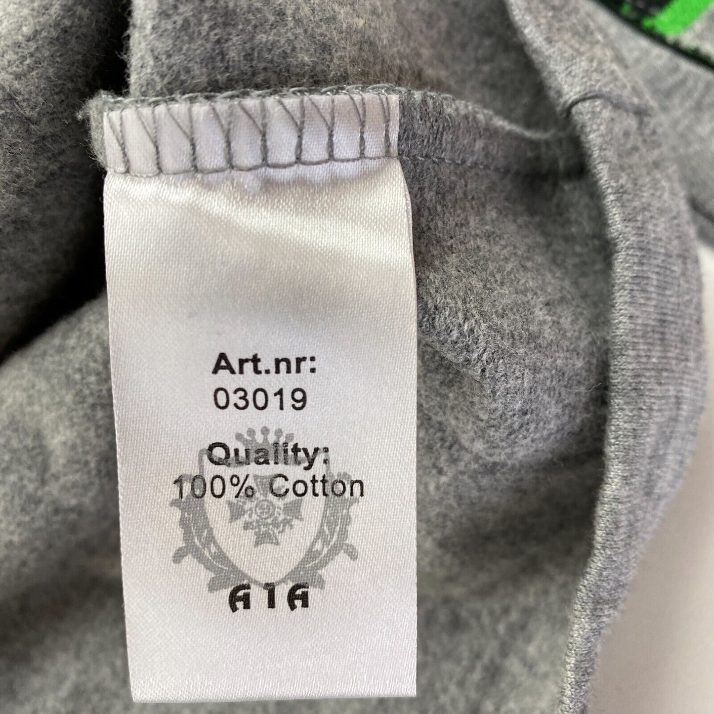 A1A Grey 100% Cotton Round Neck Hooded Full Zip Cardigan Jumper  Size S L