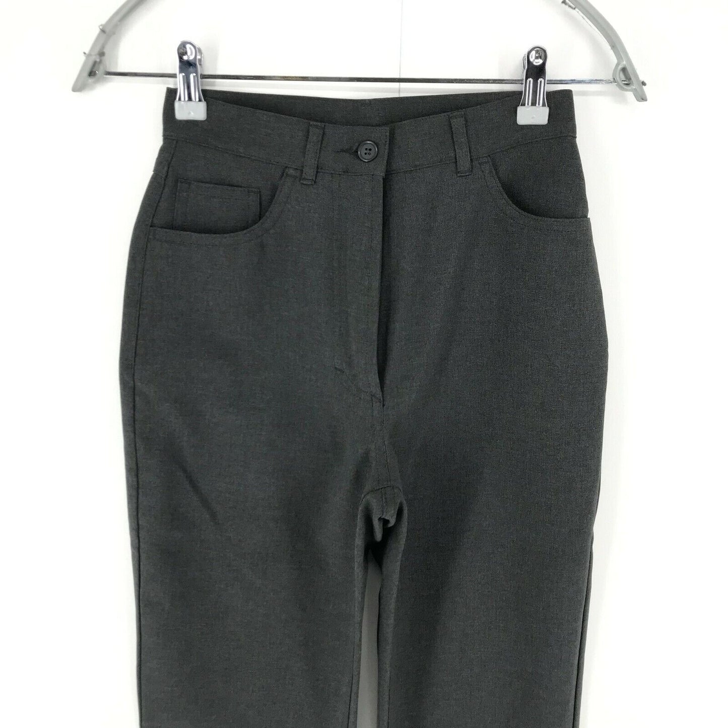 UNITED COLORS OF BENETTON Women Dark Grey Regular Fit Trousers Size EUR 38 W23