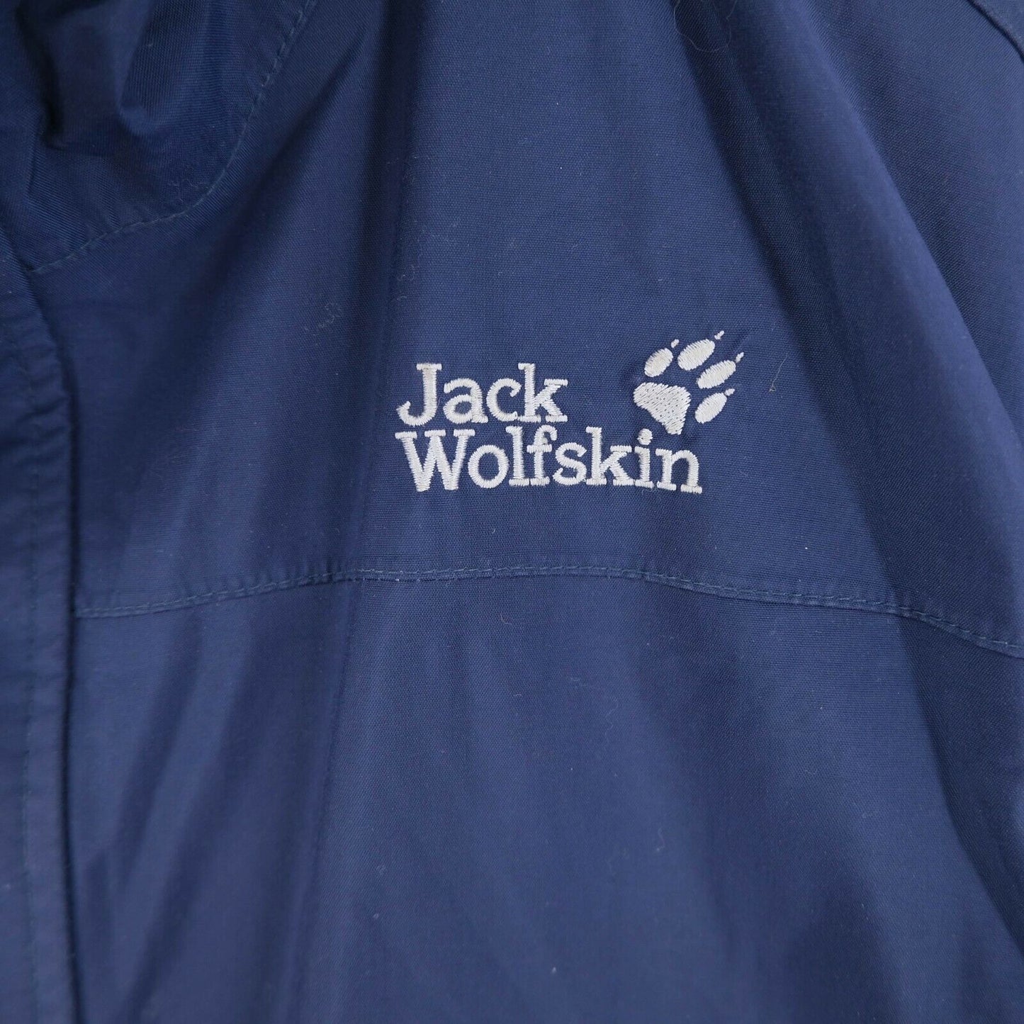 Jack Wolfskin Bleu À Capuche Texapore Veste Résistante À L'eau Unisexe Taille L