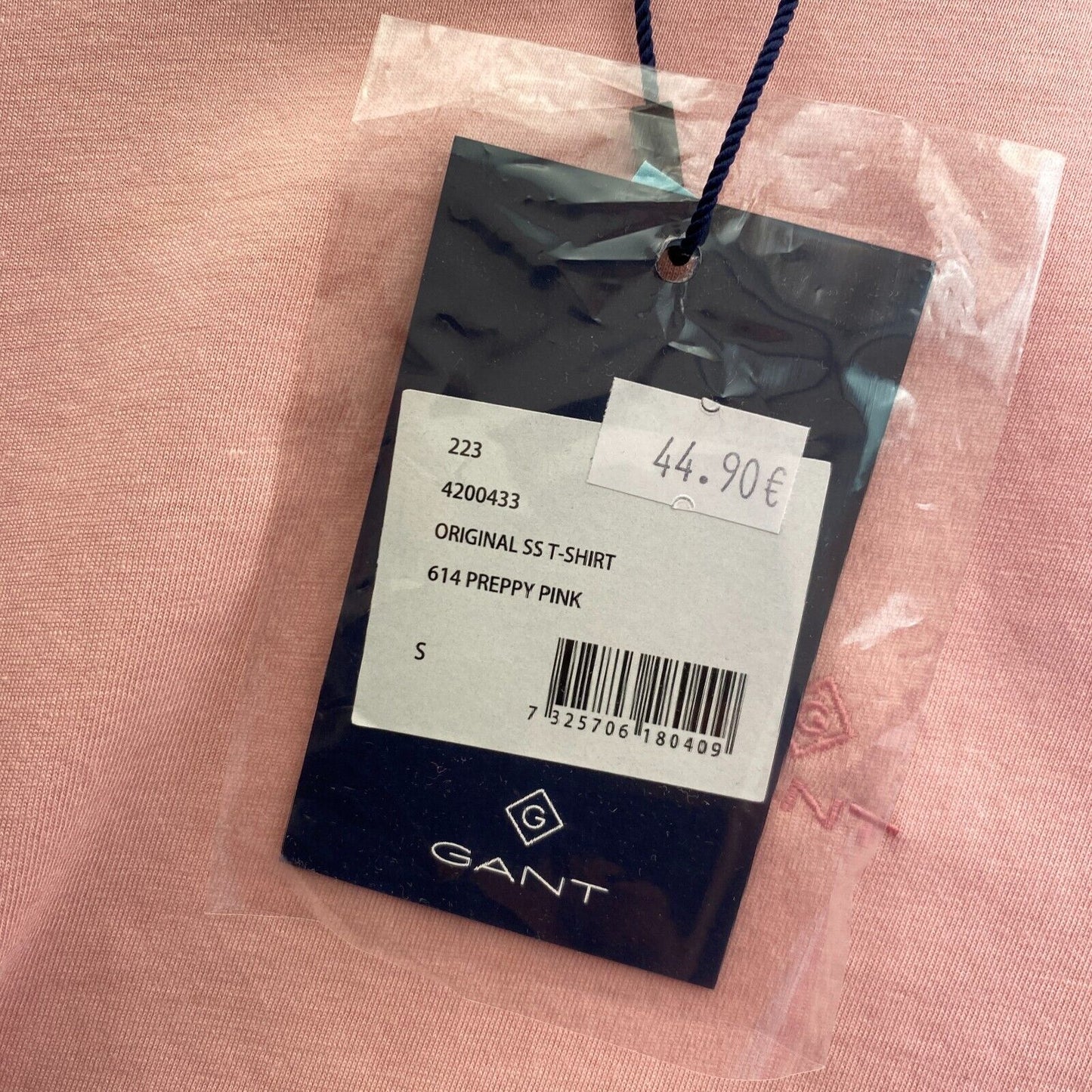 GANT Light Pink Original Crew Neck T Shirt Size S