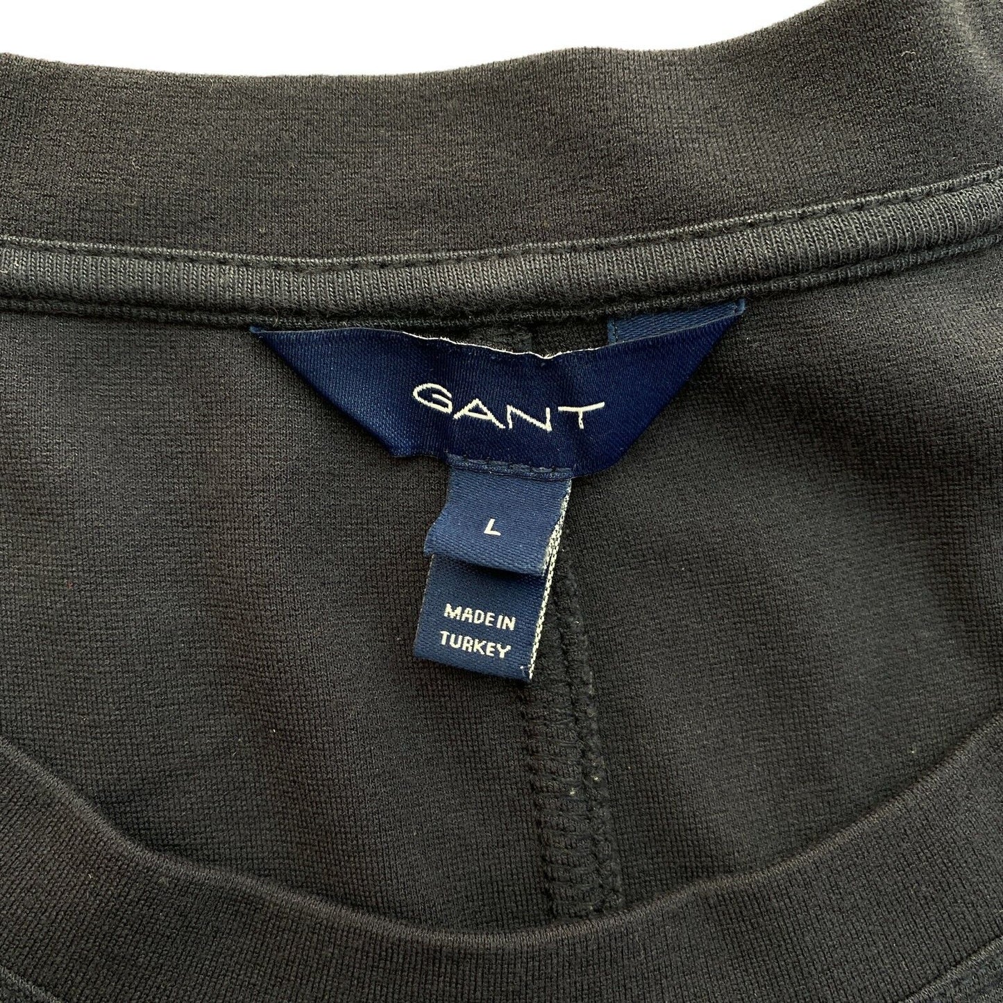 GANT Navy Blue A Line Jersey Crew Neck Dress Size L