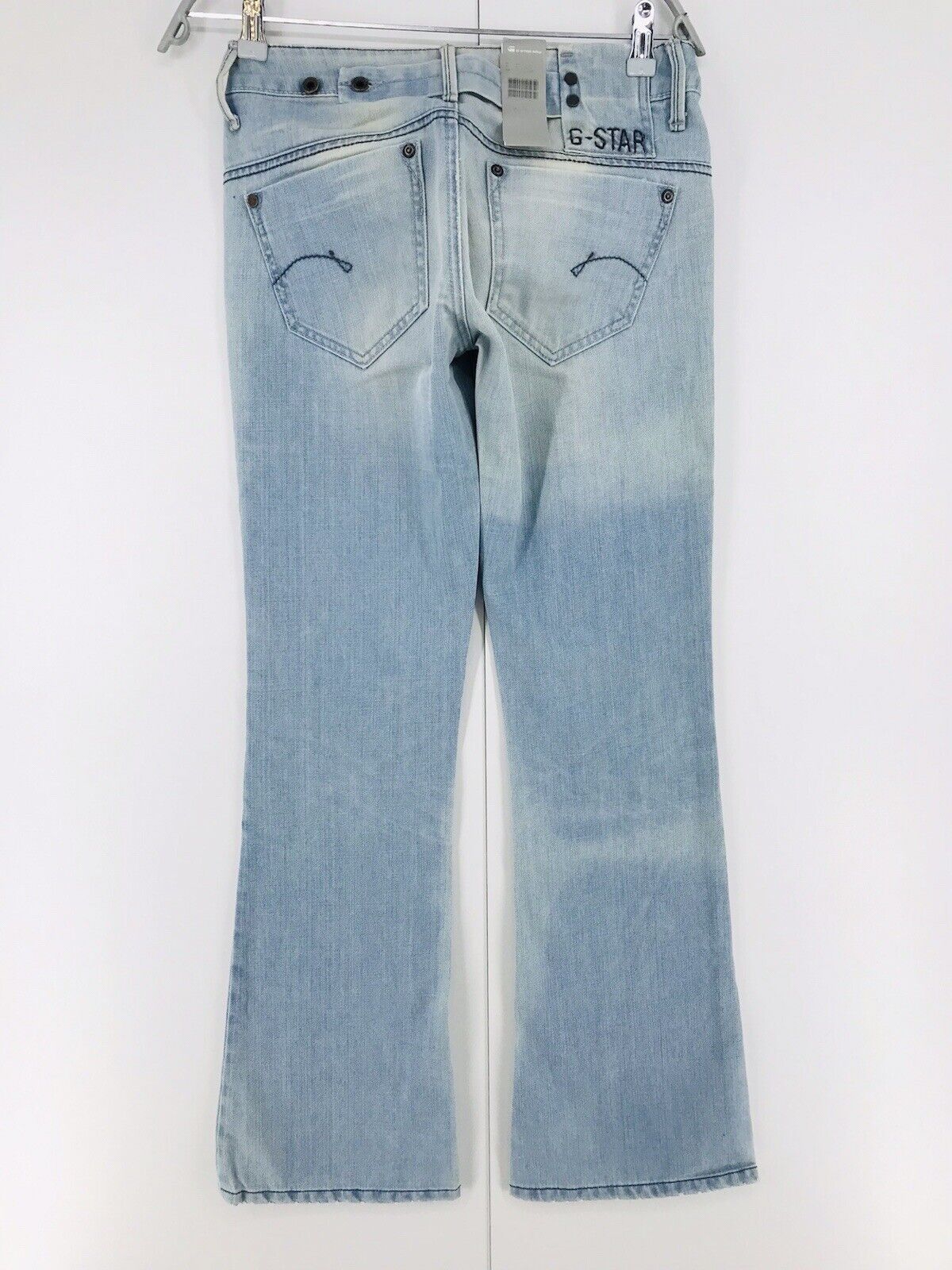 G-STAR RAW MIDGE CUSTOM Women Light Blue Regular Bootcut Fit Jeans W26 L32