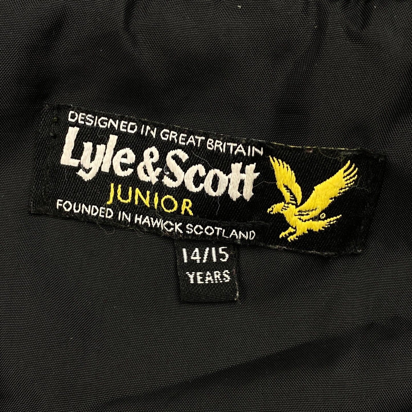 Lyle&Scott Junior Black Hooded Pullover Anorak Jacket Size 14 15 Years