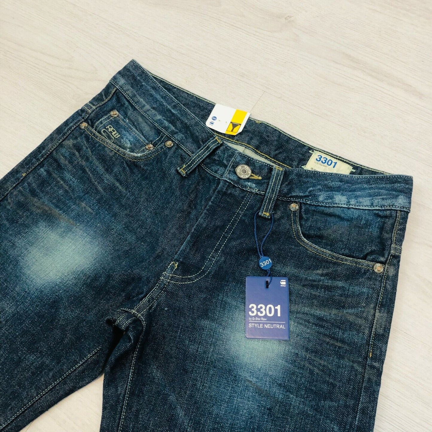 G-Star 3301 LOW TAPERED Fit Jeans für Herren, Blau, Größe W29 L32