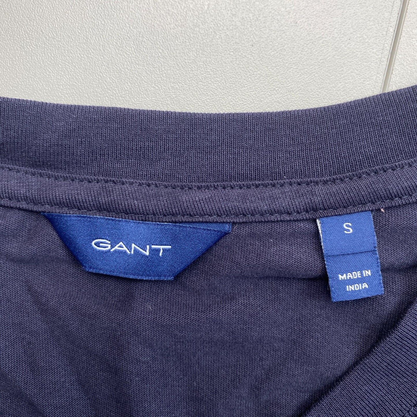 GANT Women Navy Blue Rope Icon Crew Neck Short Sleeve T Shirt Size S