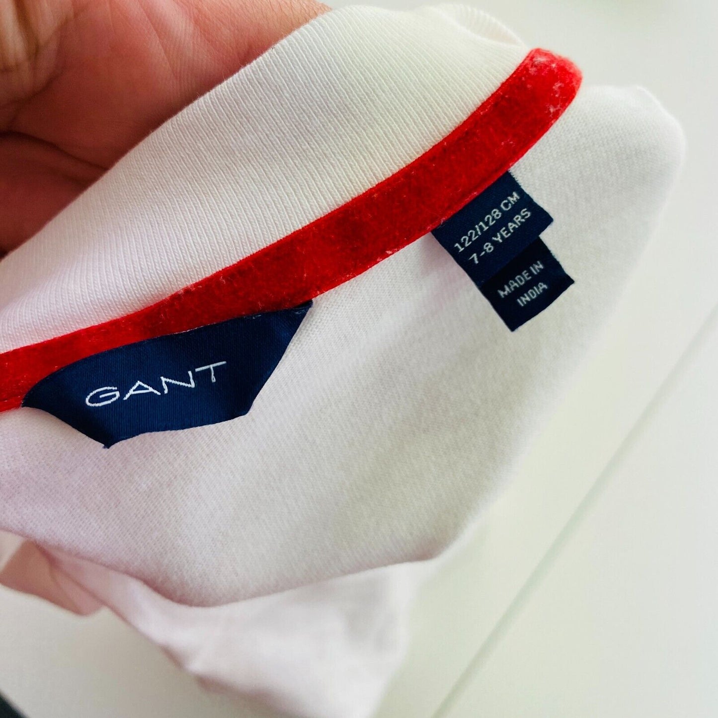 GANT T-shirt à col rond avec logo blanc pour fille Taille 7-8 ans 122/128 cm