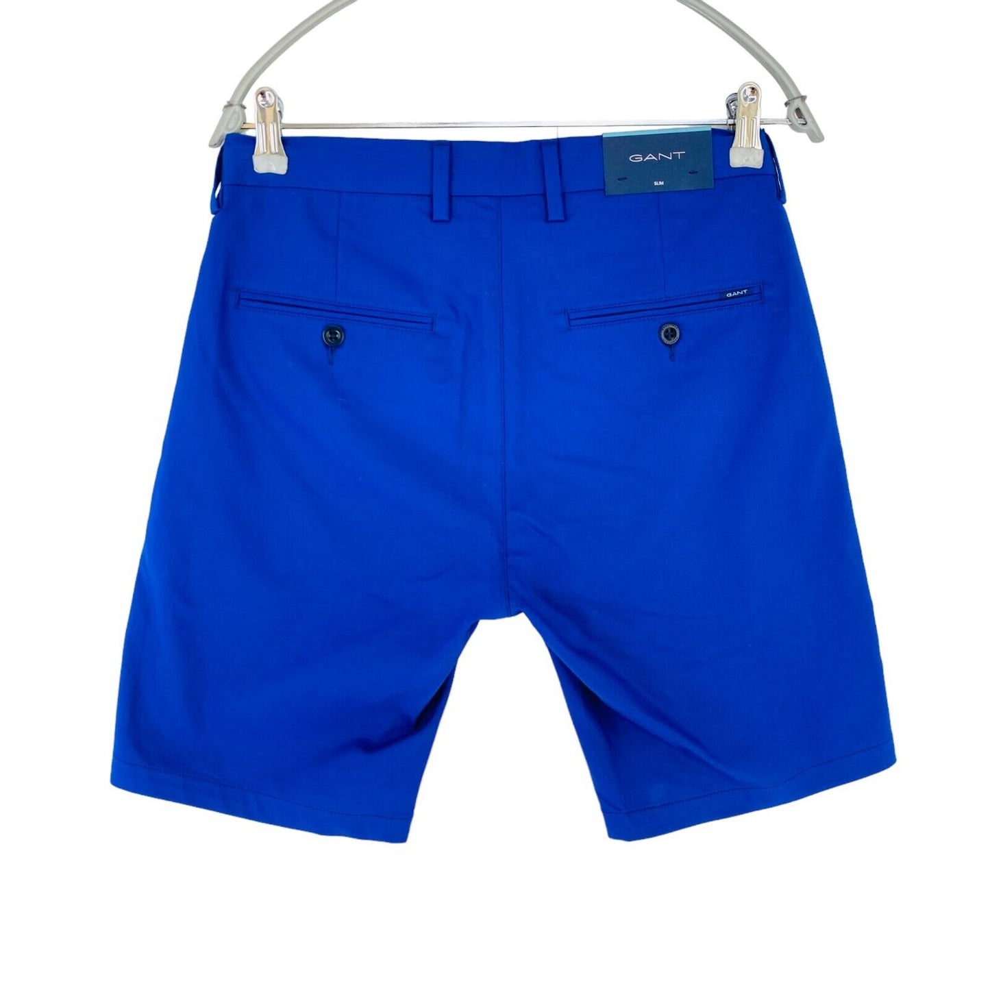 GANT Mens Blue Slim Fit Chino Shorts Size W30