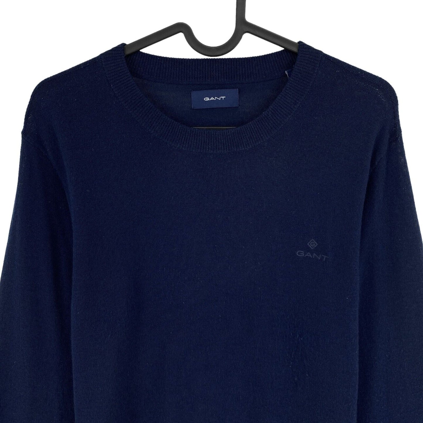 GANT Navy Blue 100% Wool Crew Neck Sweater Pullover Size S