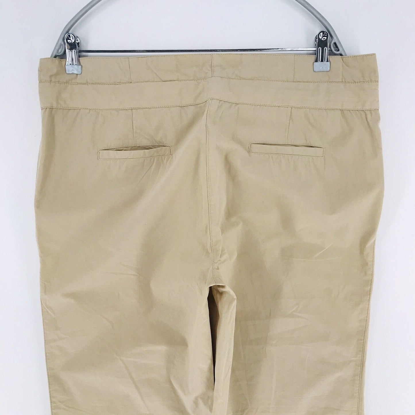 RRP €135 GANT Women Beige Wide Leg Fit Trousers Size EUR 40 US 10 UK 14