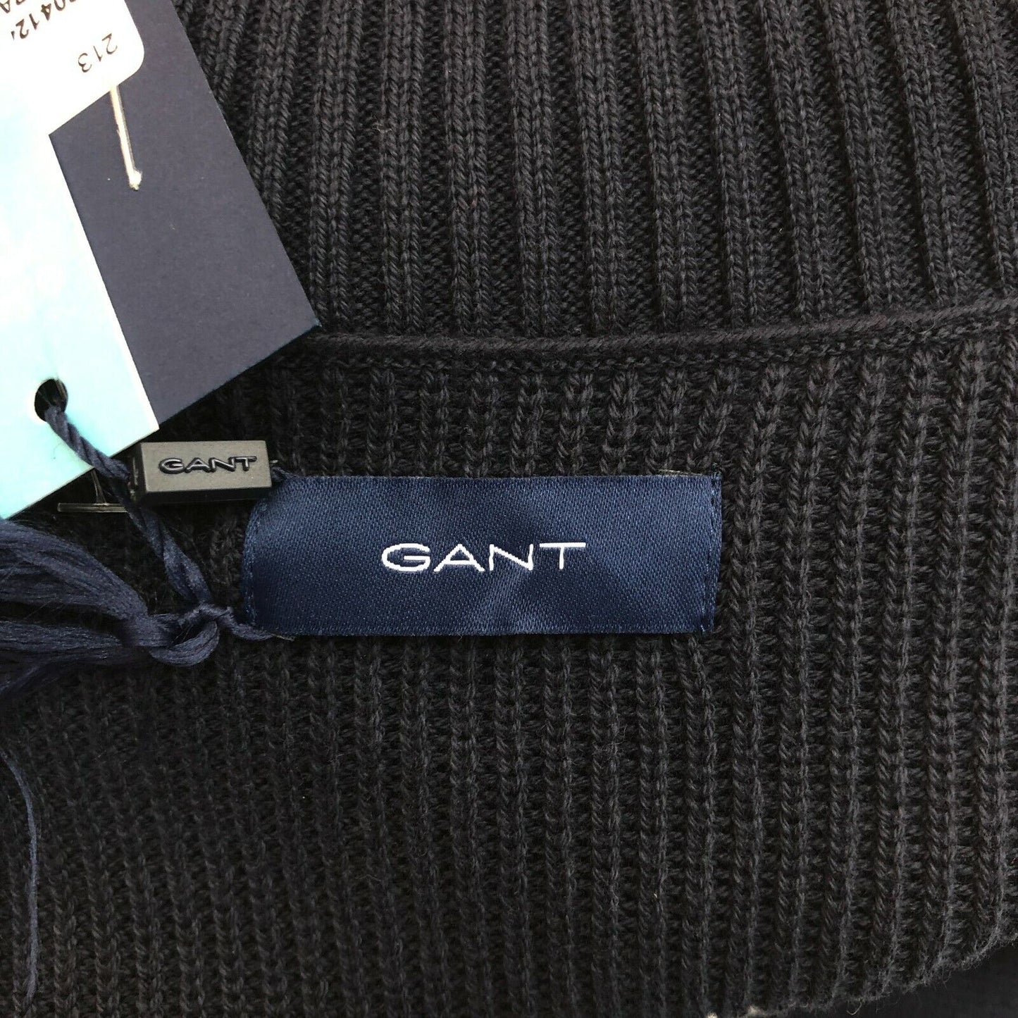 GANT Navy Blue Graphic Turtle Neck Jumper Sweater Size XS