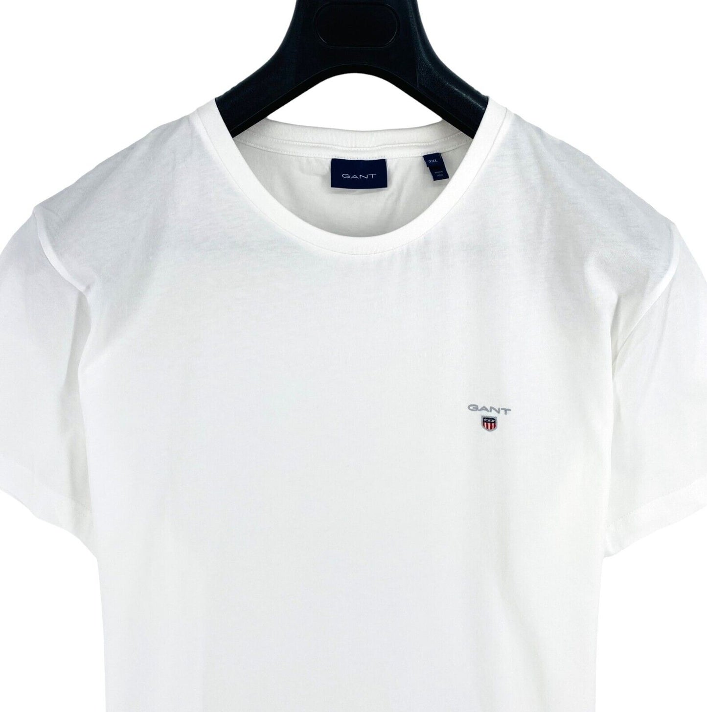 GANT Men White Original Crew Neck Short Sleeve T Shirt Size 2XL XXL