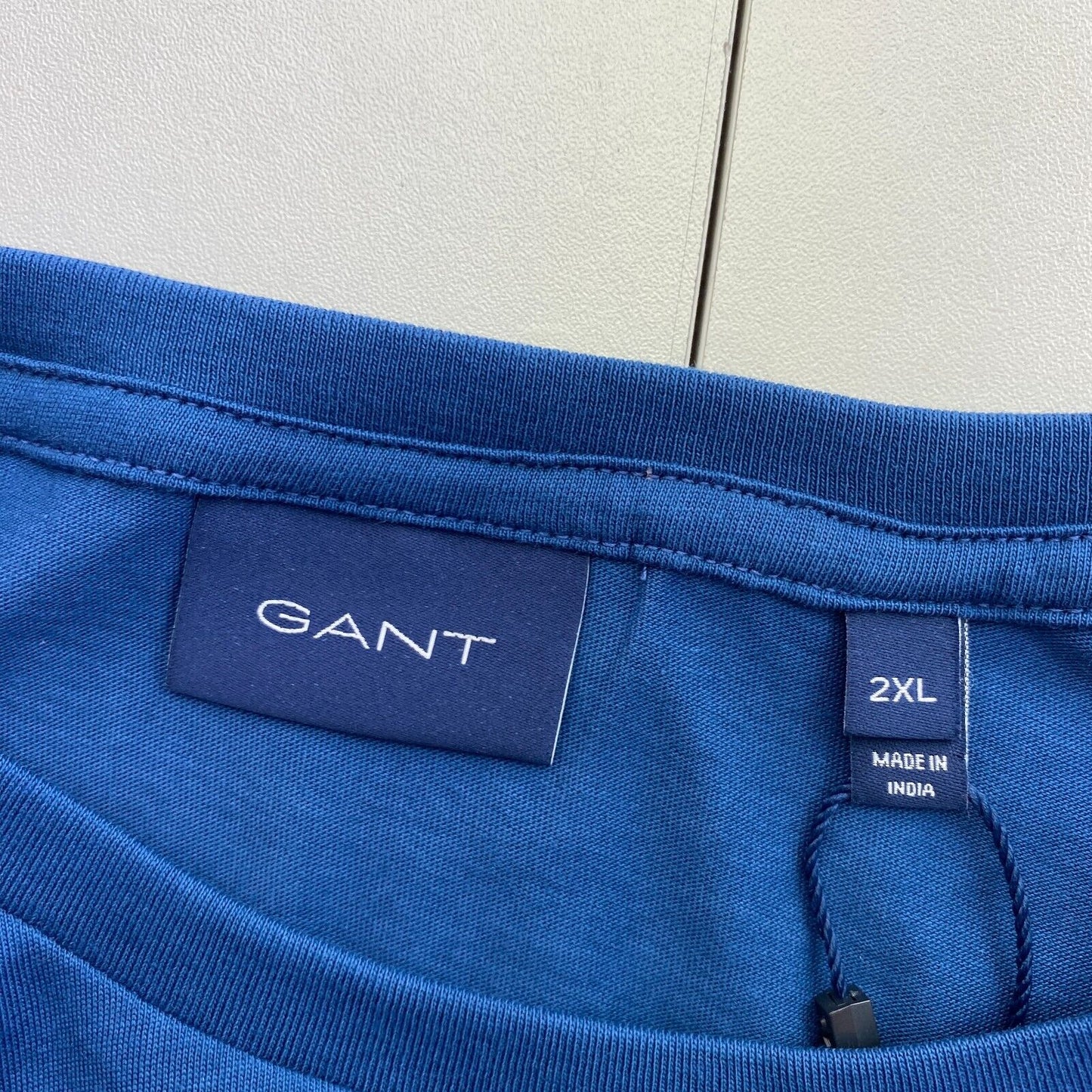 GANT Men Navy Blue Original Crew Neck Short Sleeves T-Shirt Size 2XL XXL