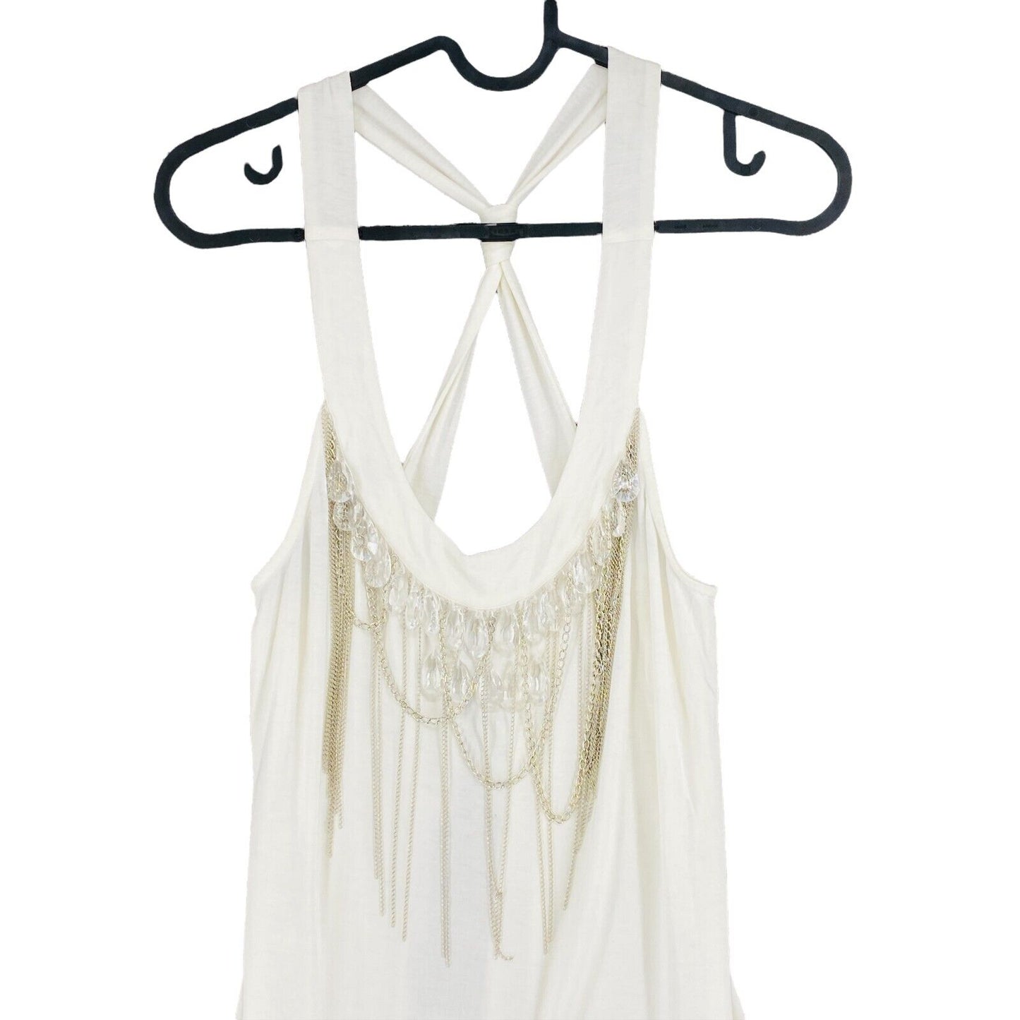 RPR €110 Fairly White Sleeveless Jersey Tank Top Blouse Shirt Size 2 / M 3 / L