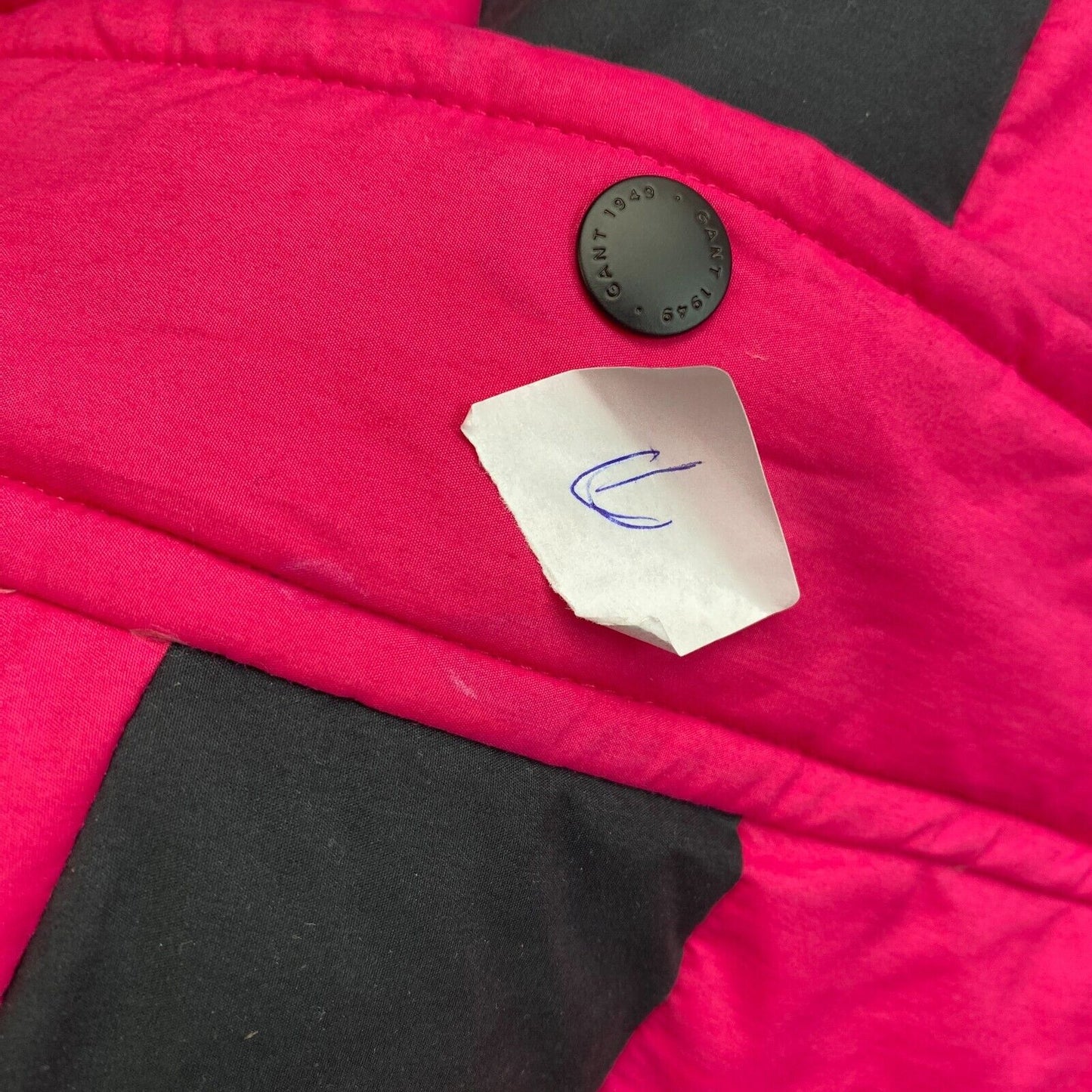 GANT Pink Alta Color Blocked Padded Hooded Coat Jacket Size L