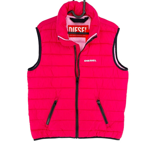 DIESEL Pink Padded Gillet Waistcoat Vest Size 16 Years 175 cm