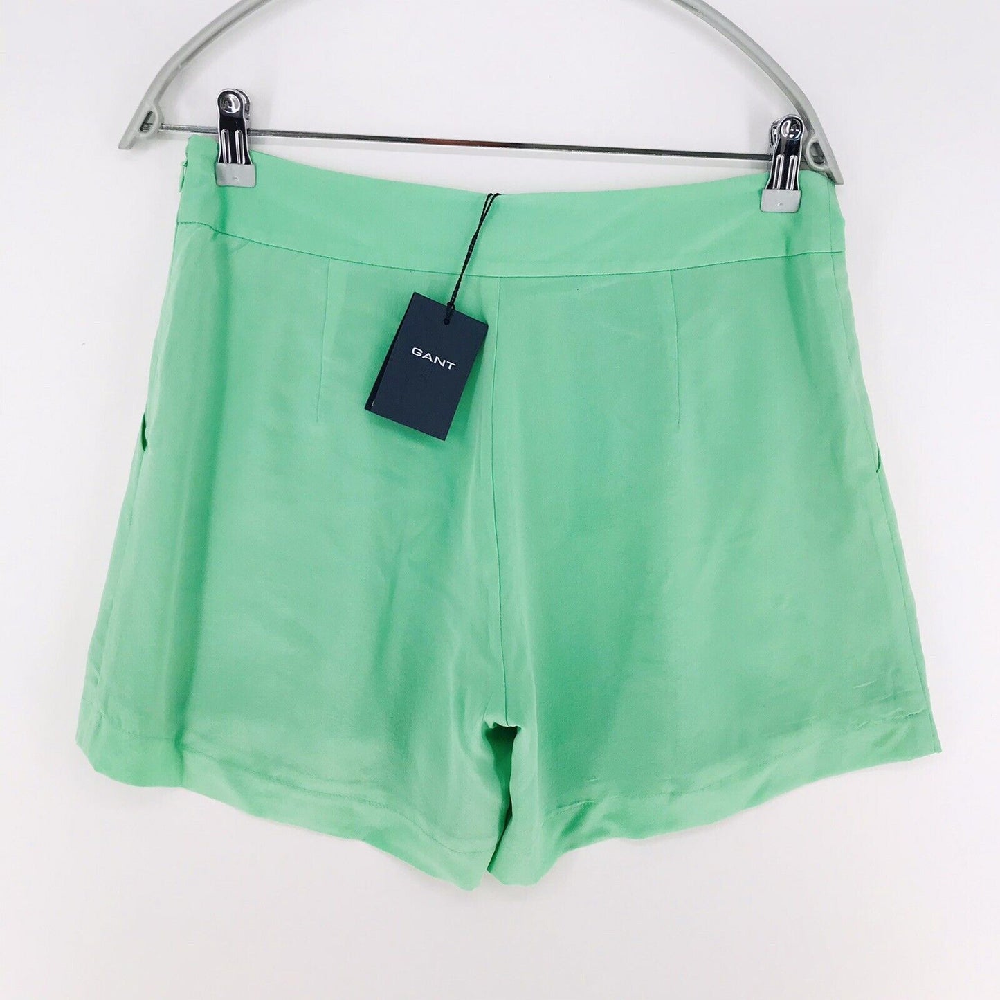 UVP €179 GANT Damen Grüne Seidenshorts Größe EUR 36 US 6 UK 10