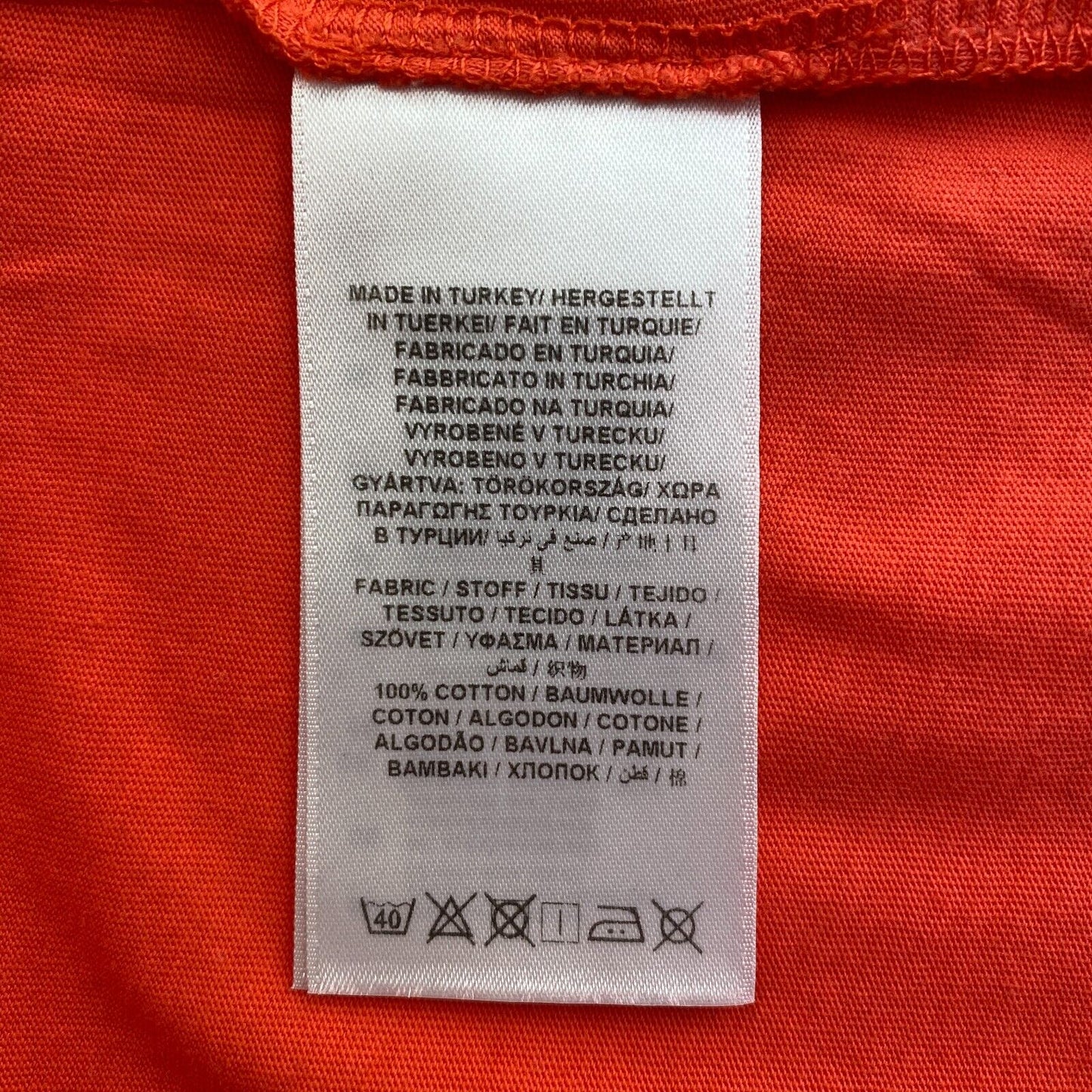 GANT Orange Logo Crew Neck T-shirt Taille XL