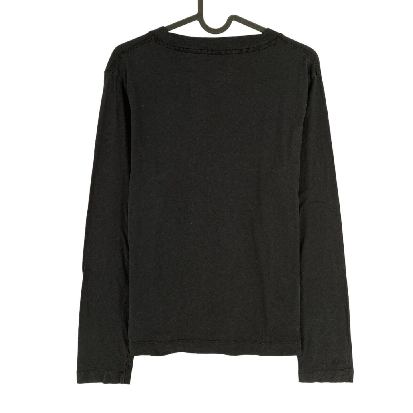 GANT Black Logo Crew Neck Long Sleeves T Shirt Size M