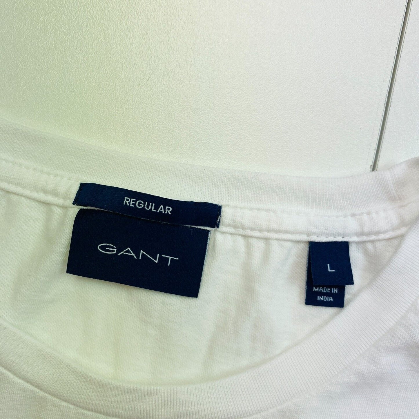 GANT White Original Regular Fit Crew Neck T-Shirt Size L