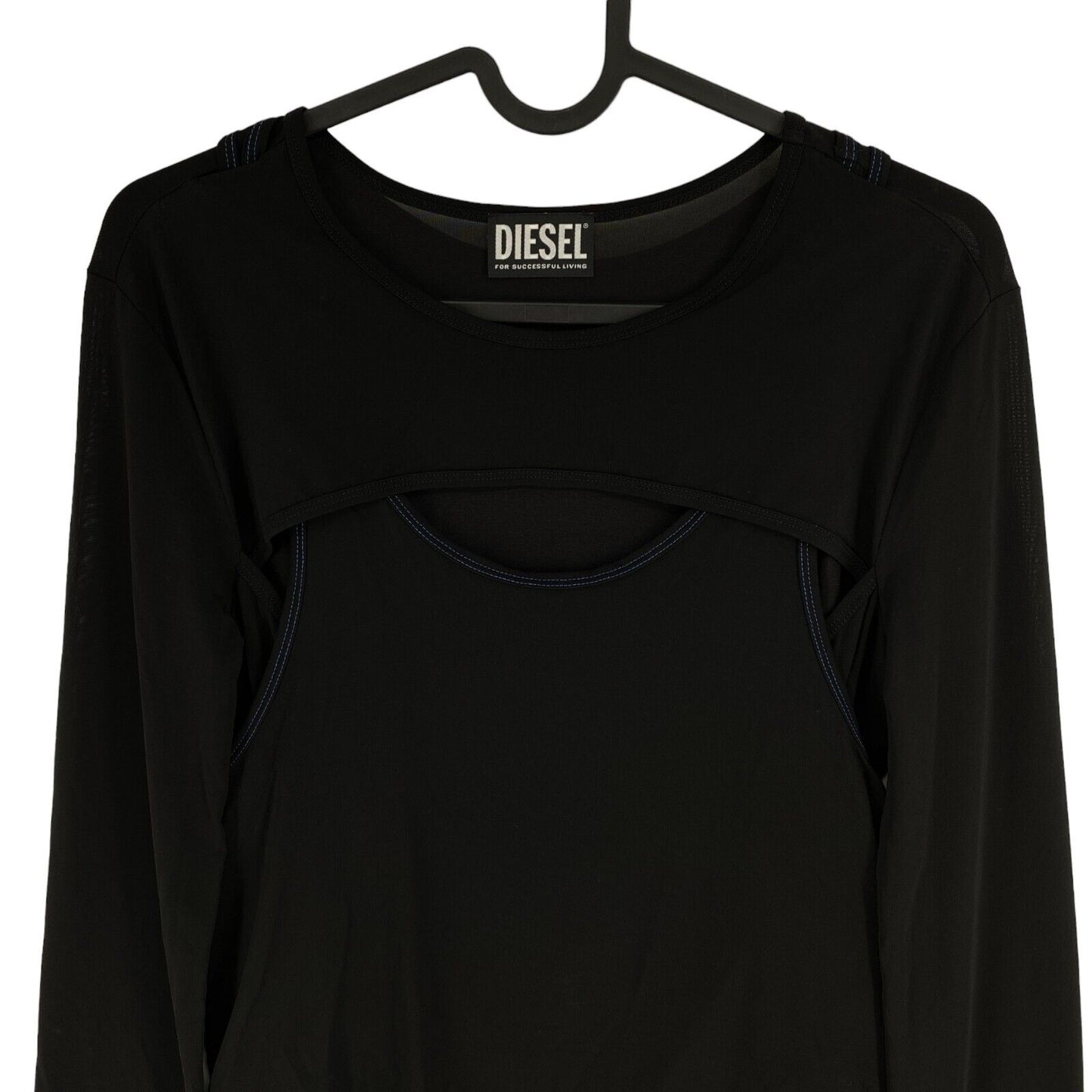 DIESEL Women Black T-OLAY Long Sleeves Top Size M