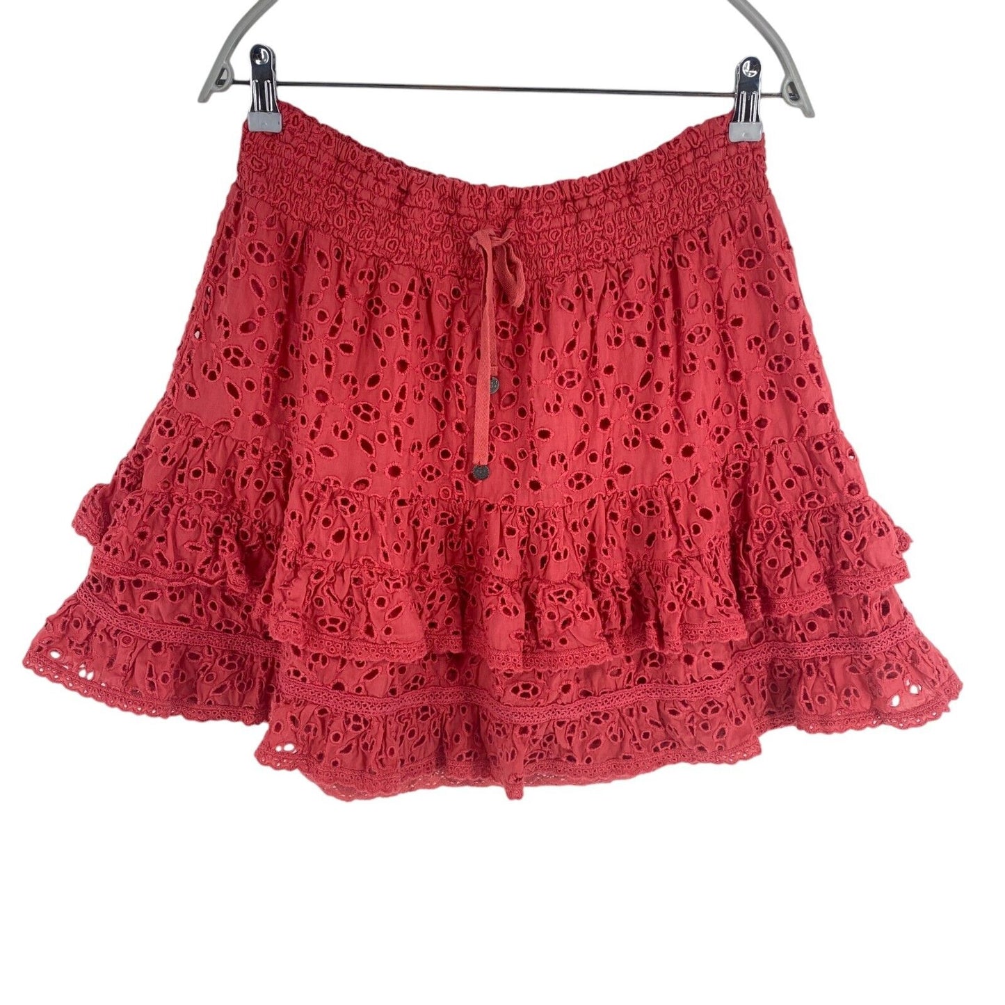 ODD MOLLY Women Pink Swag Blossom Flared Skirt Size 2 / M