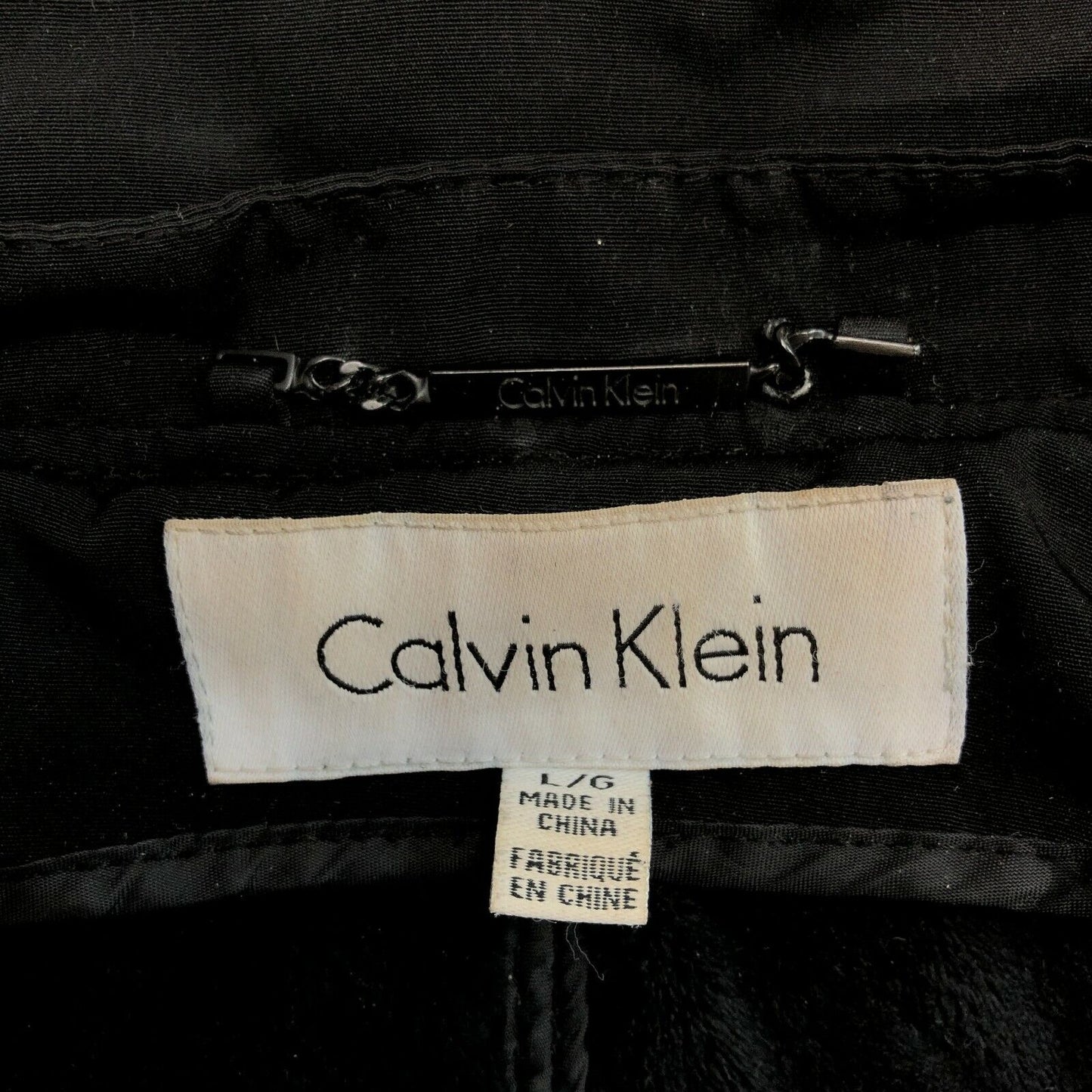 CALVIN KLEIN Black Padded Jacket Coat Size L