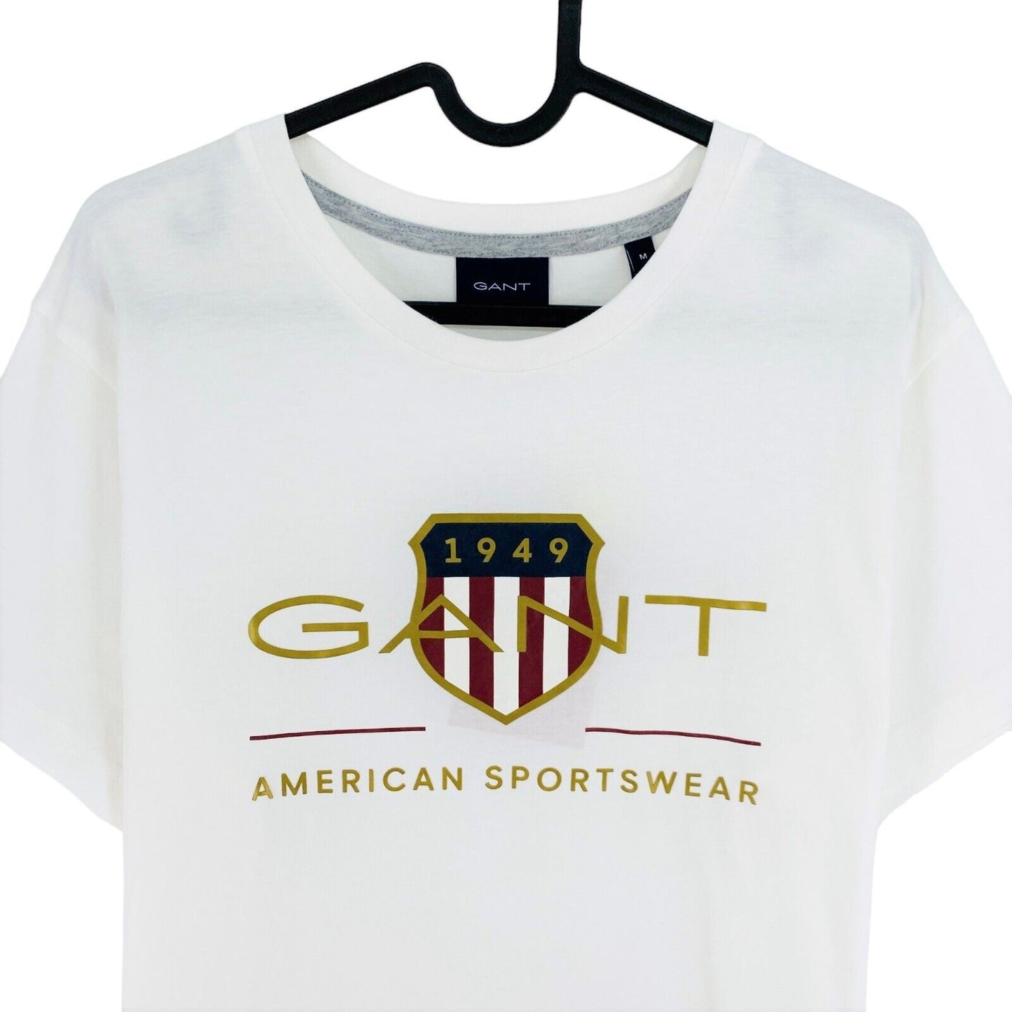 GANT T-shirt à col rond blanc Archive Shield taille M