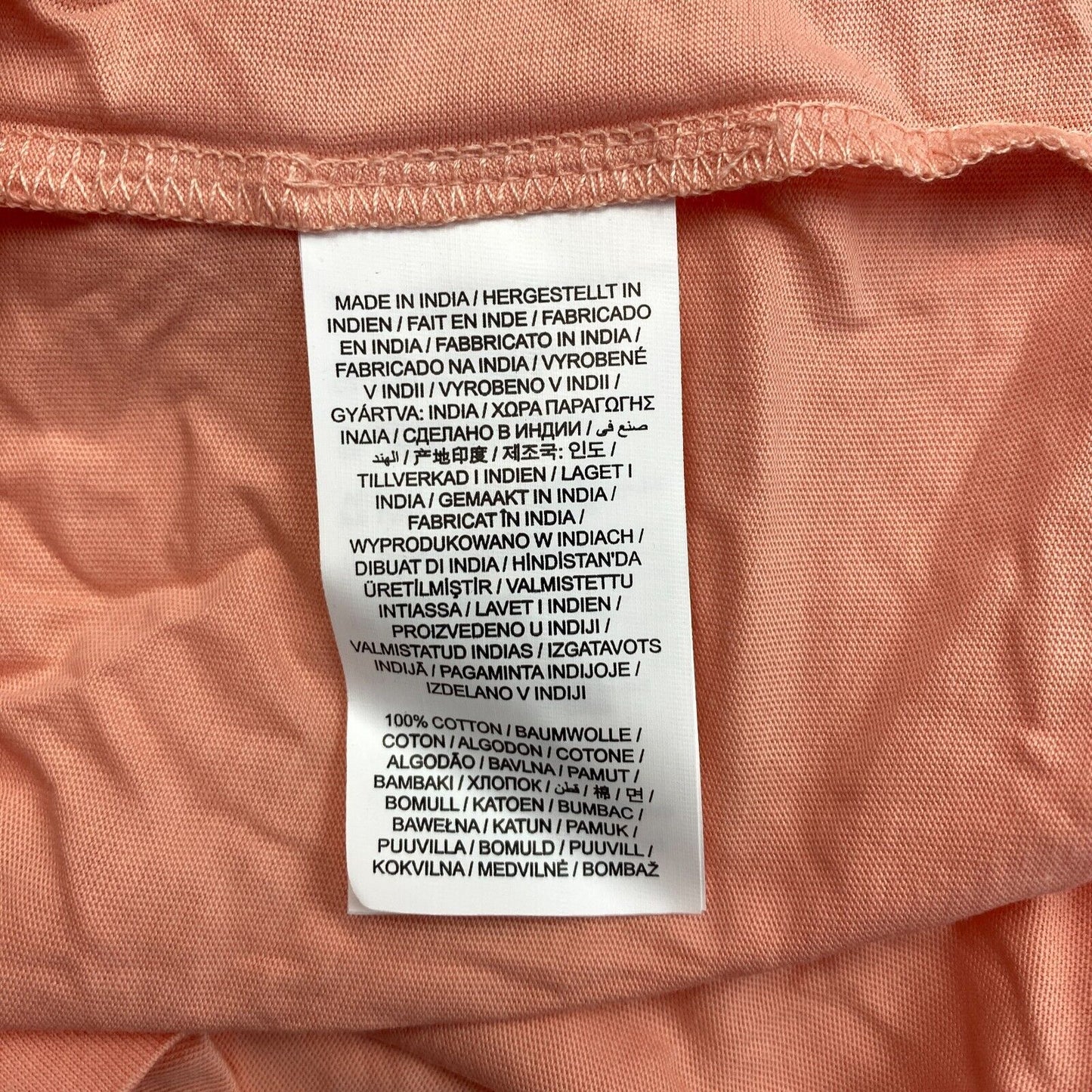 GANT Pinkish Orange Tonal Archive Shield Crew Neck SS T Shirt Size S