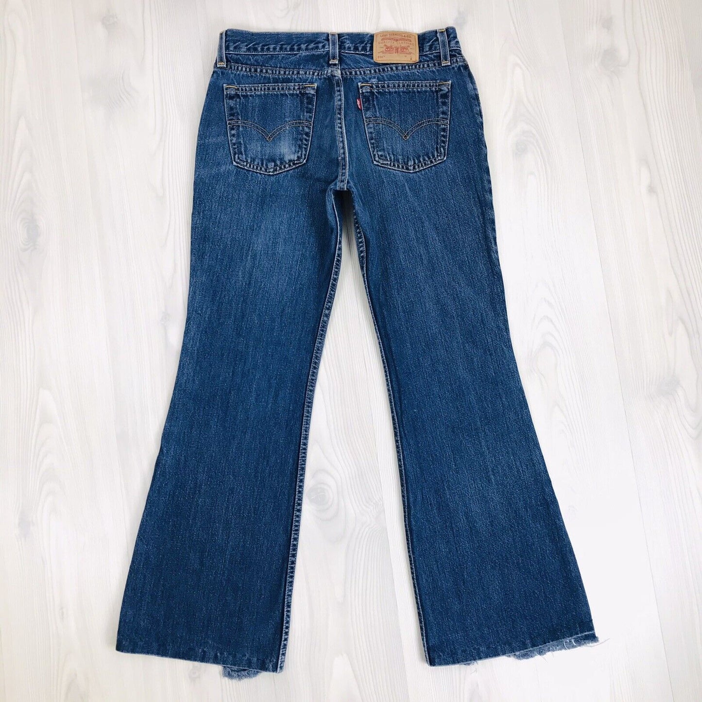 Vintage Levi's 514 Women Blue Low Rise Flared Fit Jeans 9 M Jr. / W30 L31