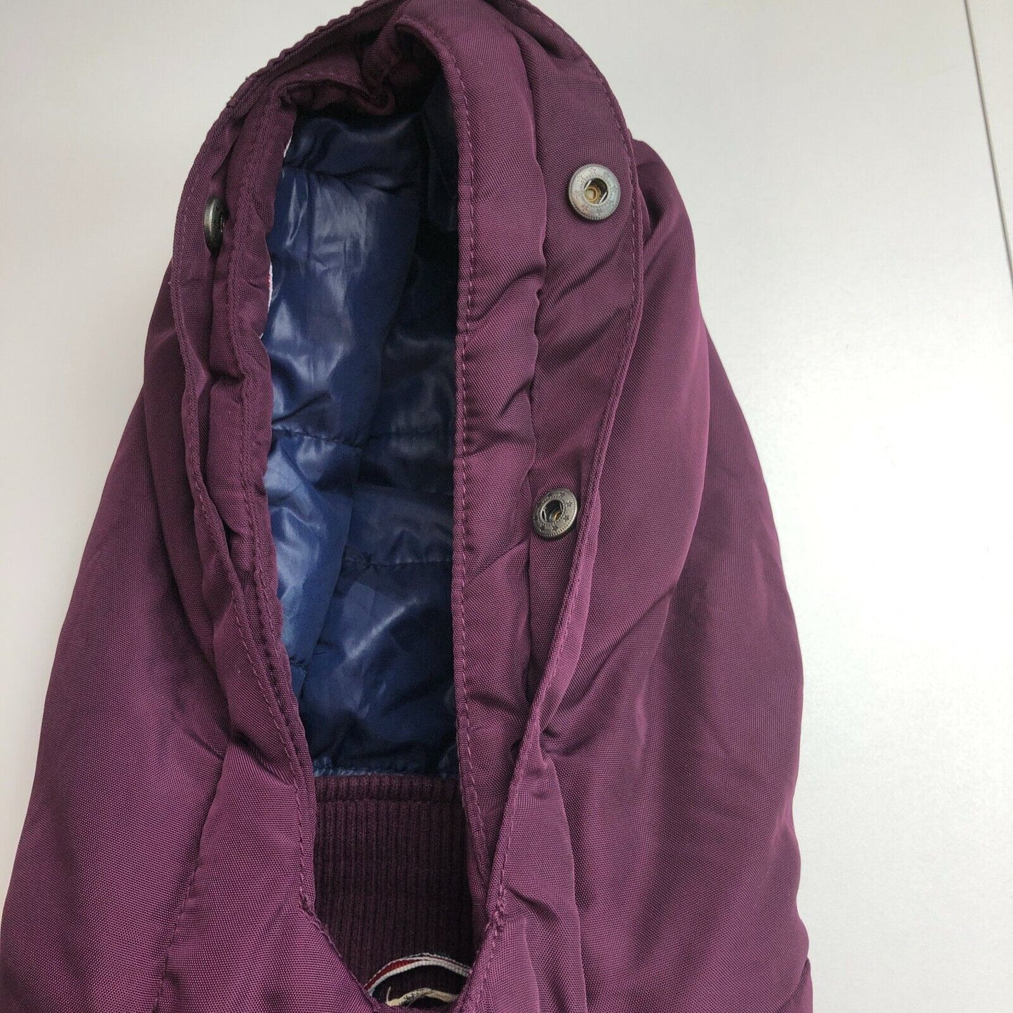 TOMMY HILFIGER Dark Purple Hooded Padded Puffer Coat Jacket Size S