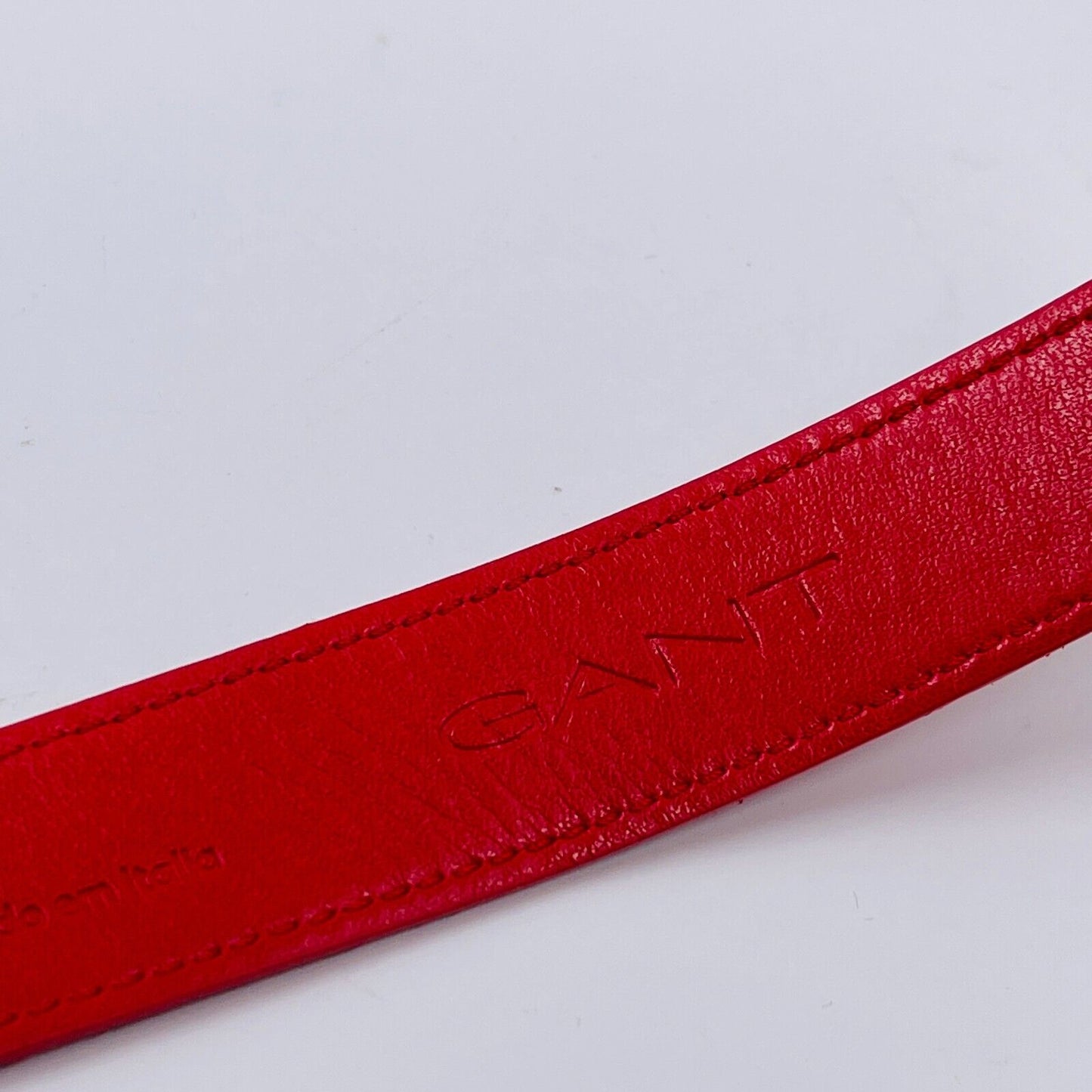 GANT Red 100% Suede Leather Belt Size 75 cm 30 in.