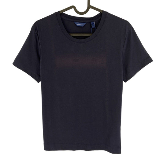 GANT Women Navy Blue The Original Crew Neck Short Sleeve T Shirt Size S