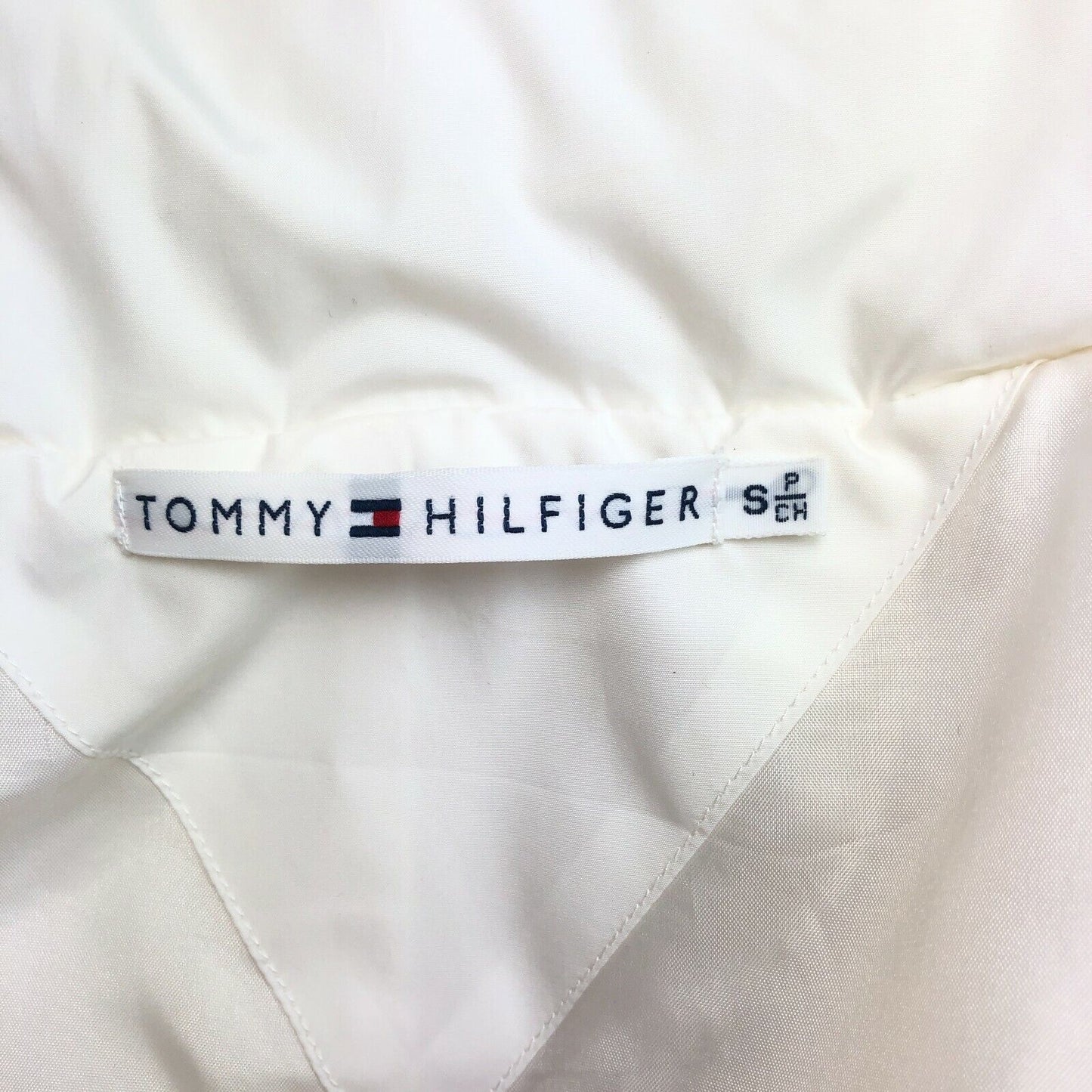 TOMMY HILFIGER Veste manteau ceinturée rembourrée blanche Taille S