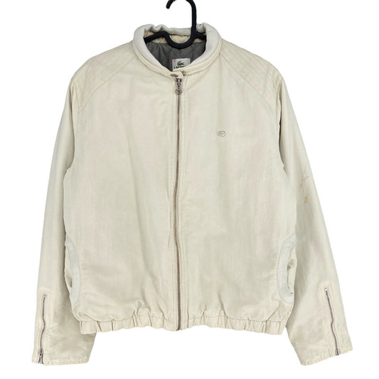 LACOSTE Beige Cotton Blend Jacket Size EU 40 UK 12 US 10