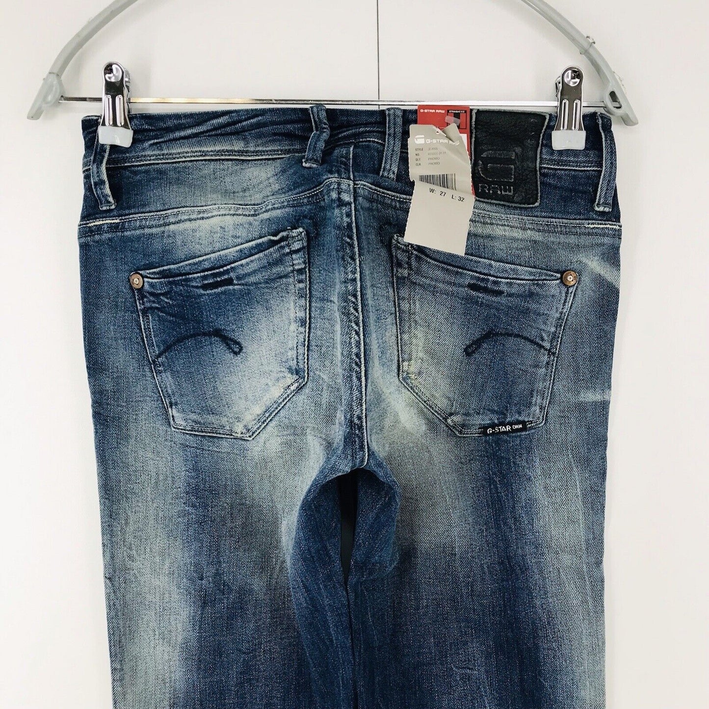 G-STAR RAW NOVA femmes bleu taille moyenne coupe droite régulière W27 L32