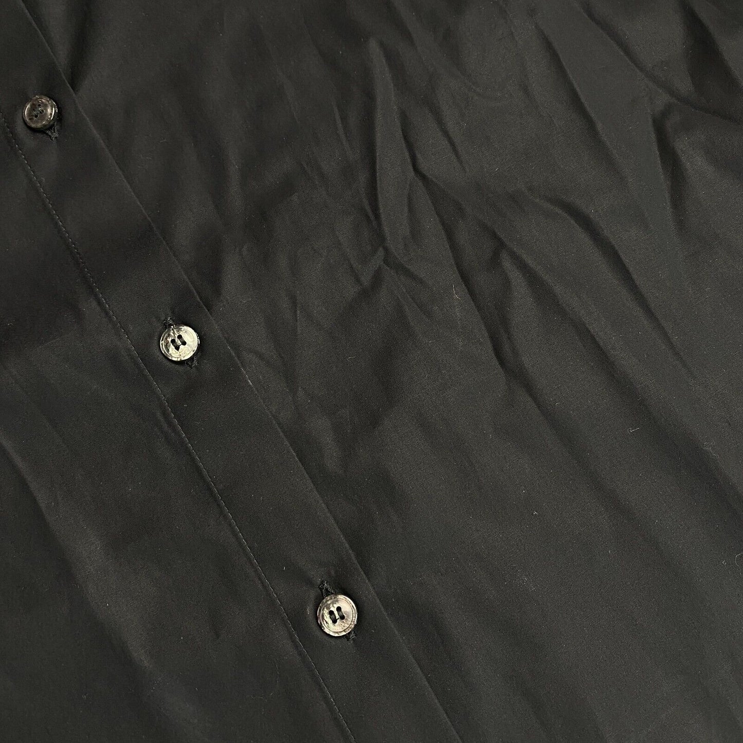 DIESEL Black Poplin With Tonal D Embroidery Shirt Size EU 42 UK 14 US 12