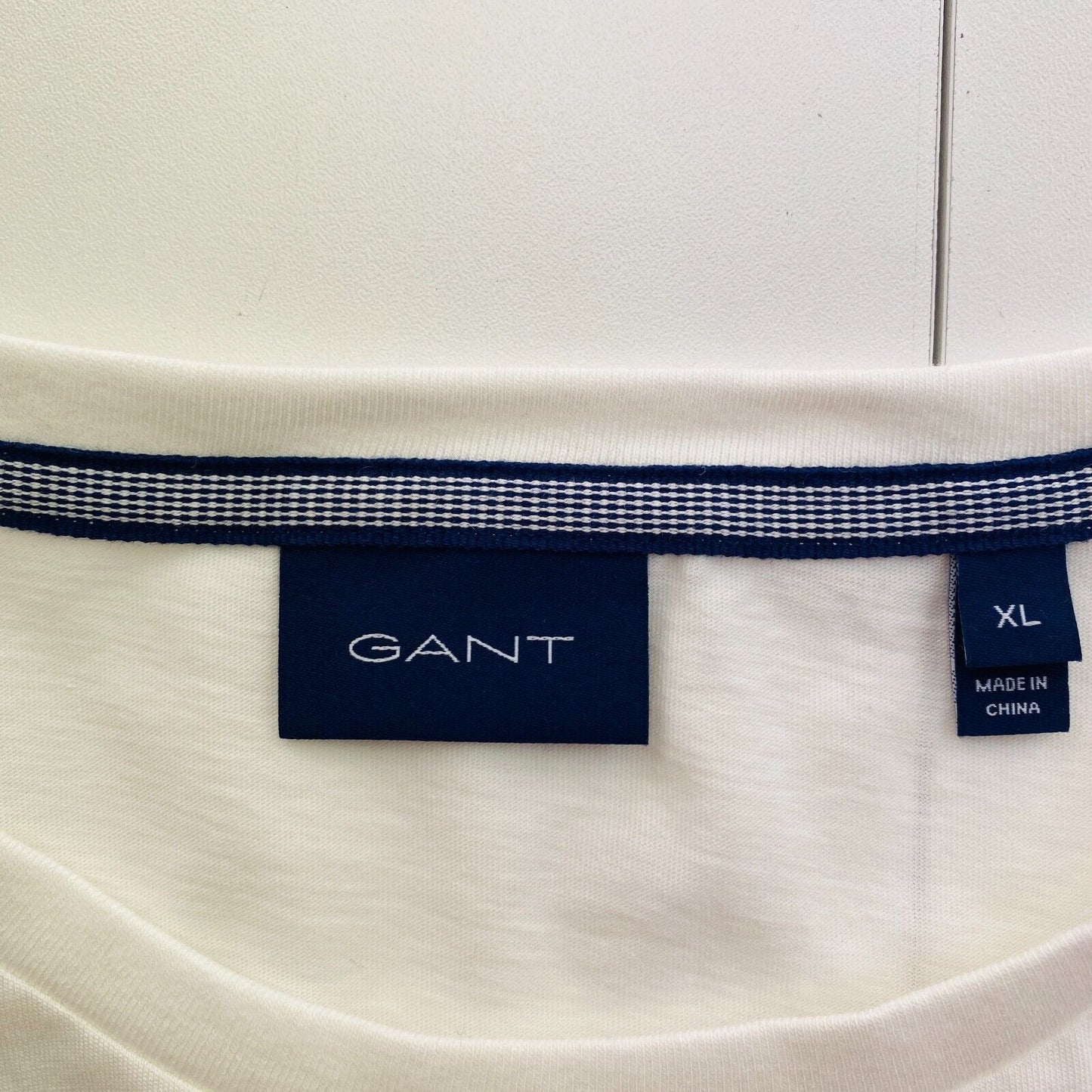 GANT Men White Color Lock Up Crew Neck Short Sleeve T Shirt Size XL