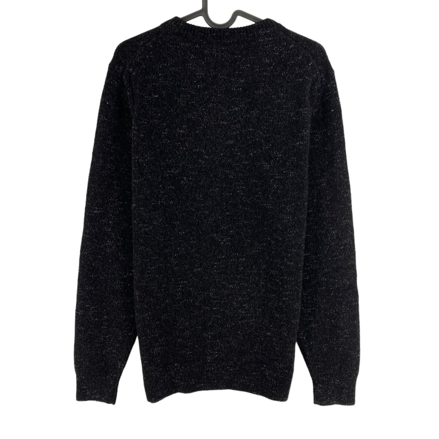 GANT Black Neps Melange Crew Neck Sweater Pullover Size M