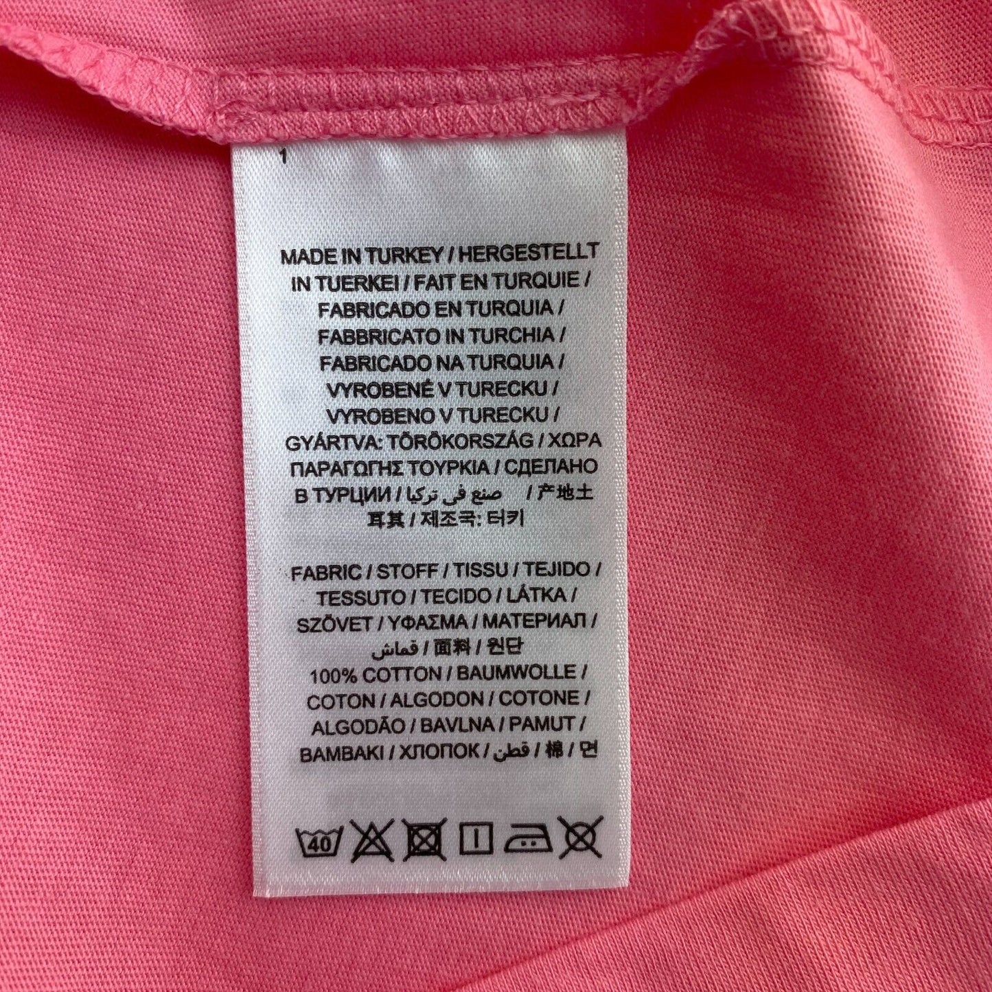 GANT T-shirt à col rond avec logo rose taille XS