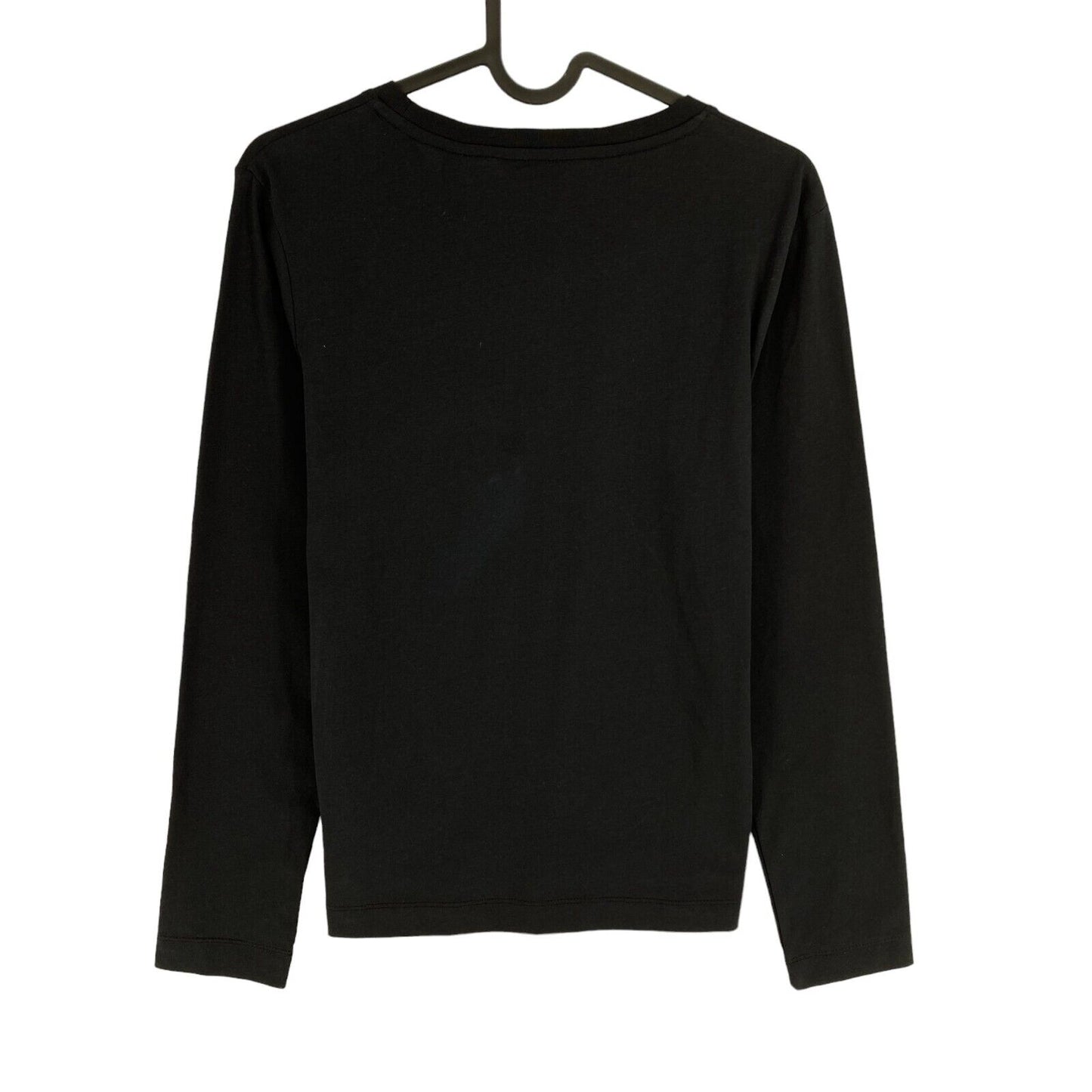 GANT Women Black Reg Shield Crew Neck Long Sleeves T Shirt Size S