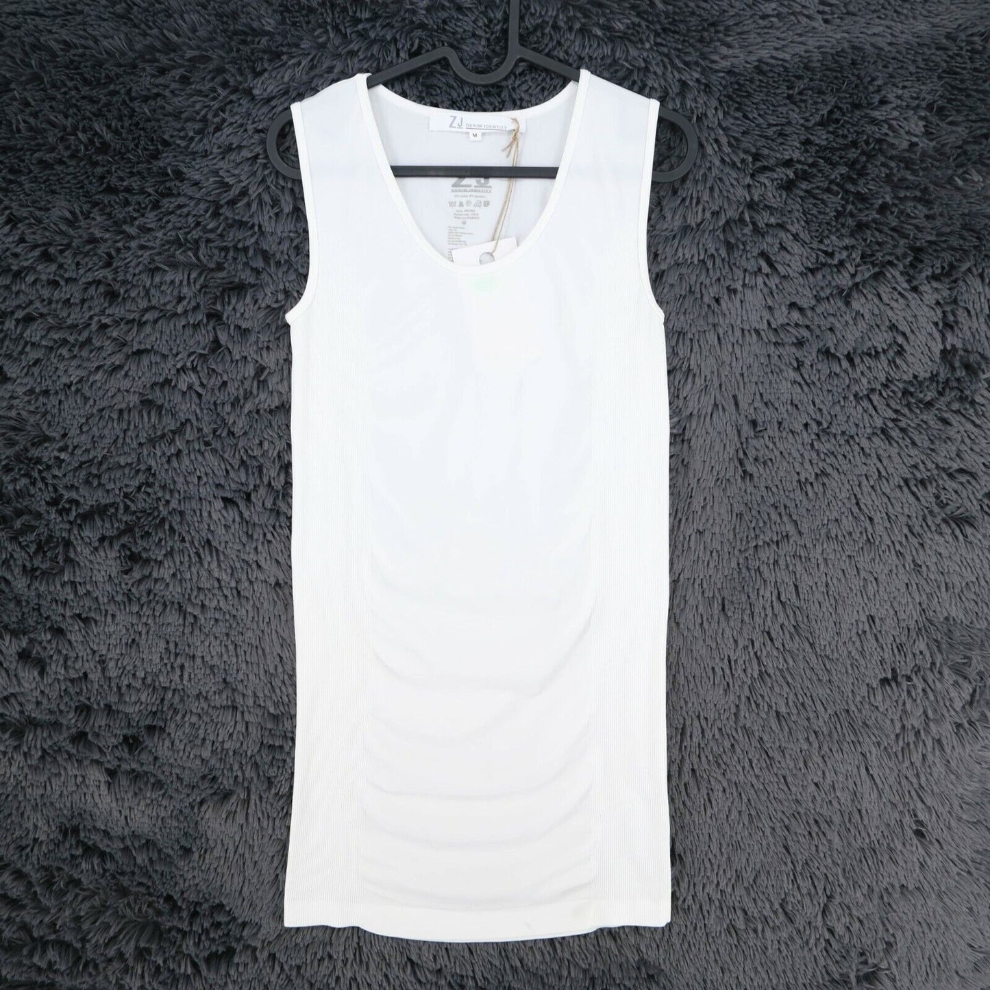 ZJ Denim Identity White Long Tank Top Size M