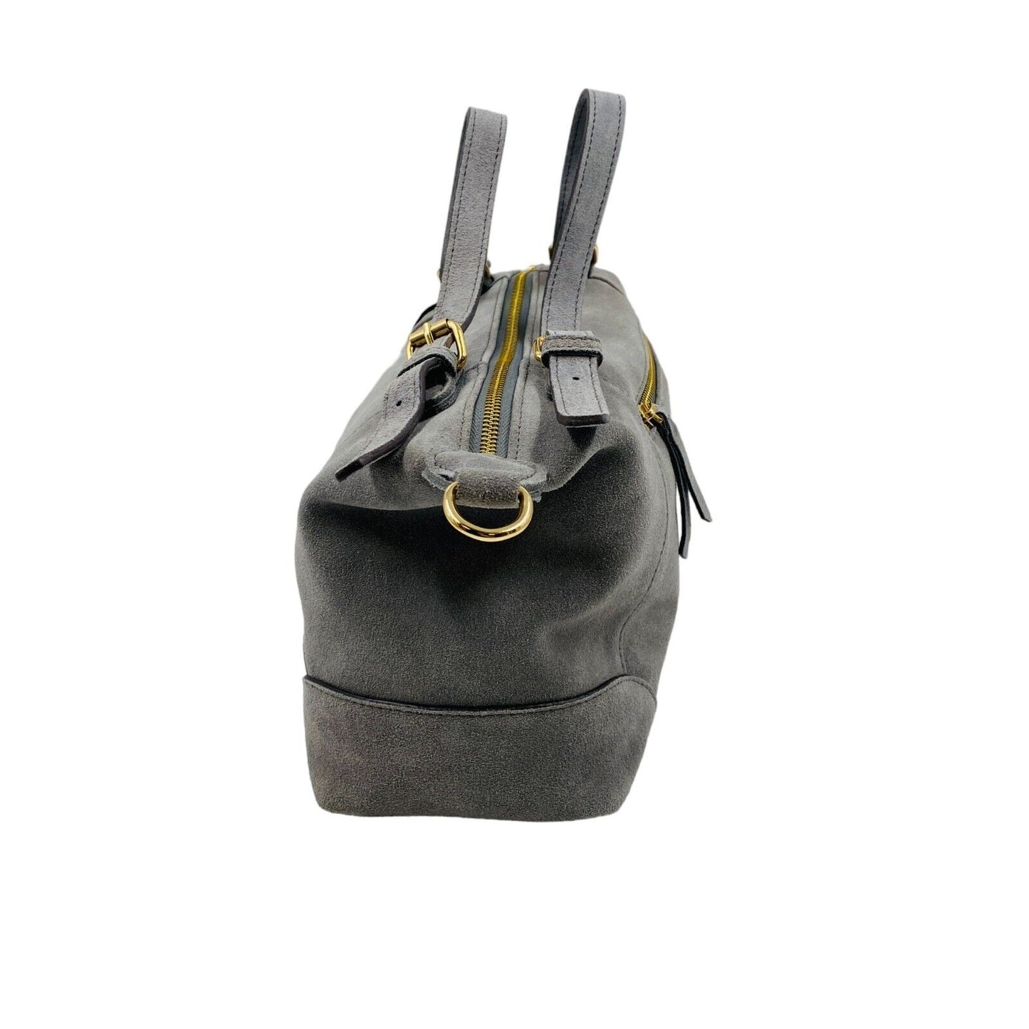 MAZARIN Grey Suede Leather Bag Handbag Shoulder Bag