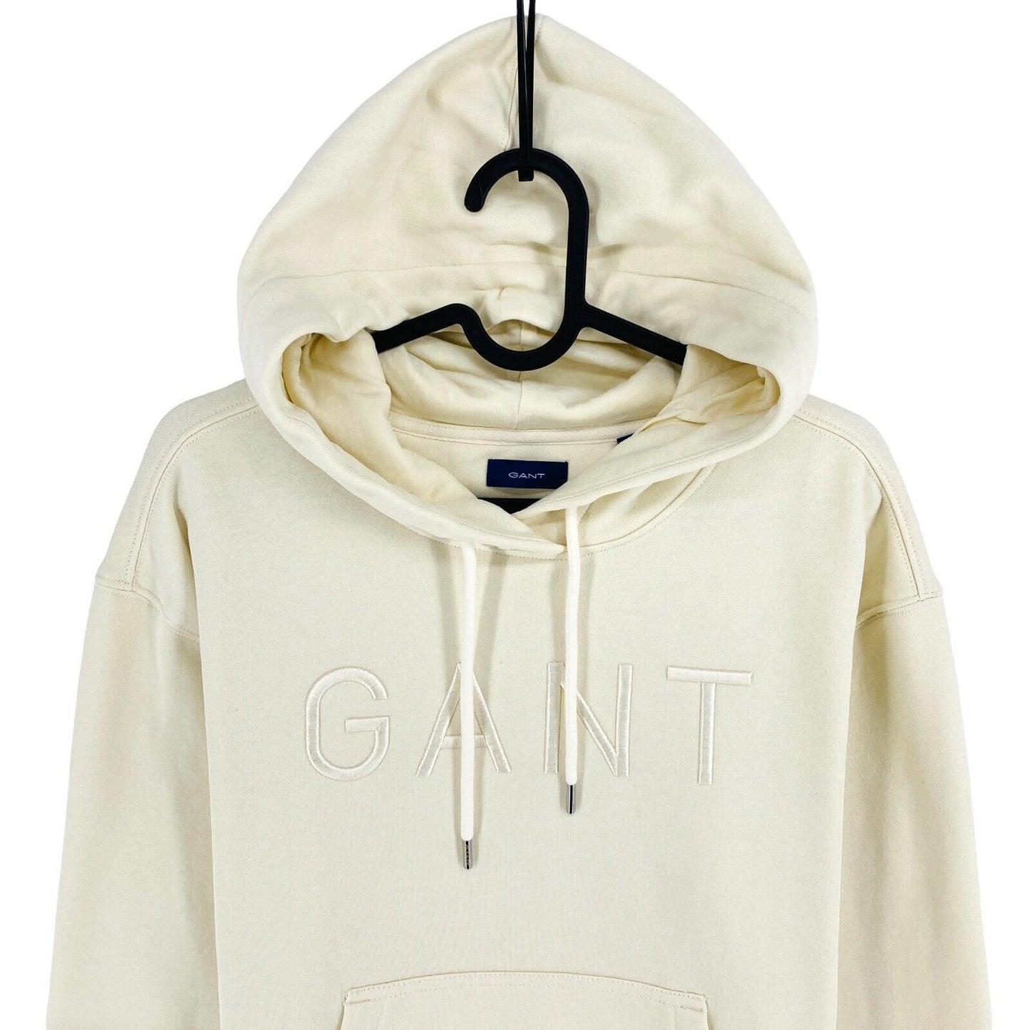 GANT Beige Tonal Logo Hoodie Sweater Jumper Size S