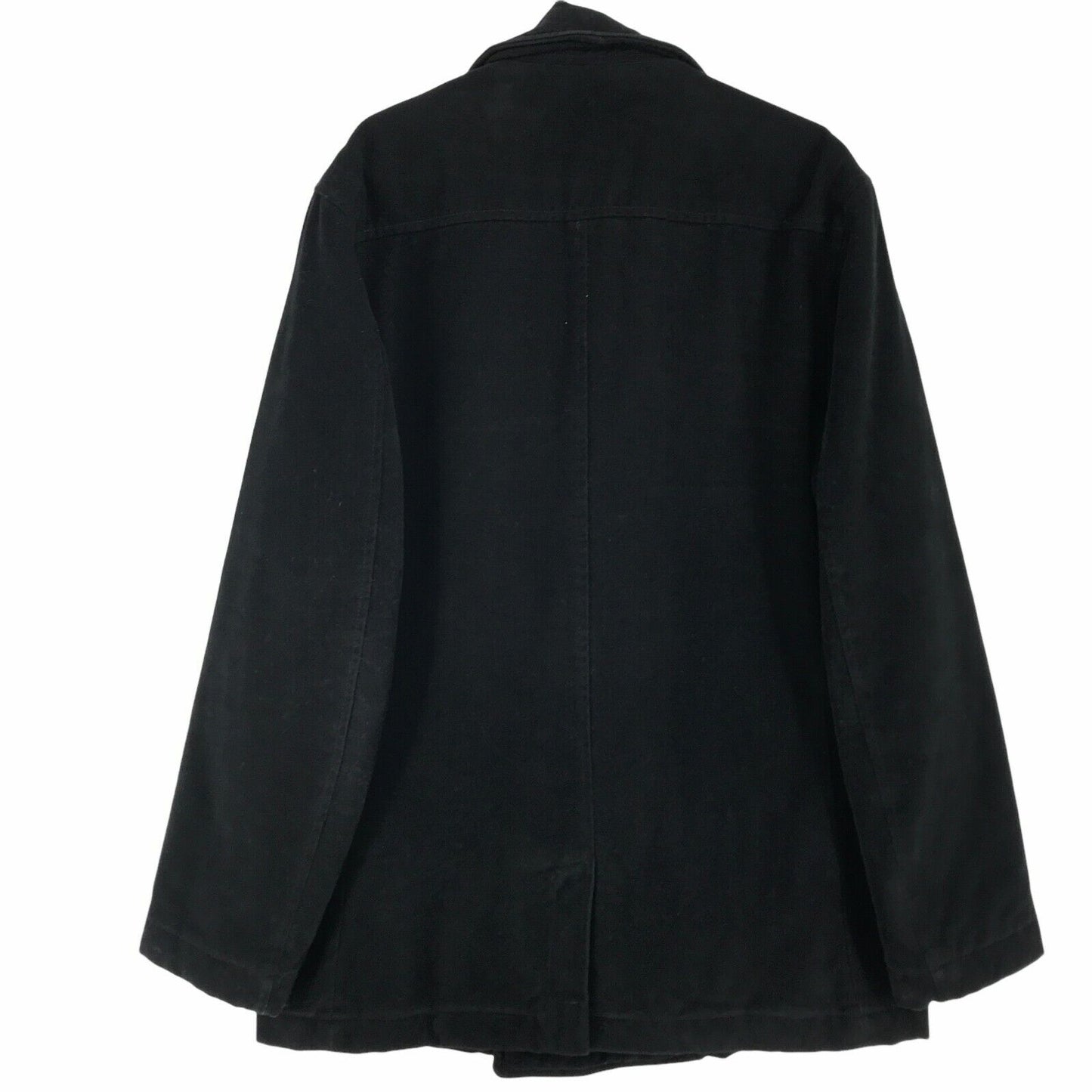 Calvin Klein Jeans Noir 100% Coton Over Pea Jacket Manteau Taille M