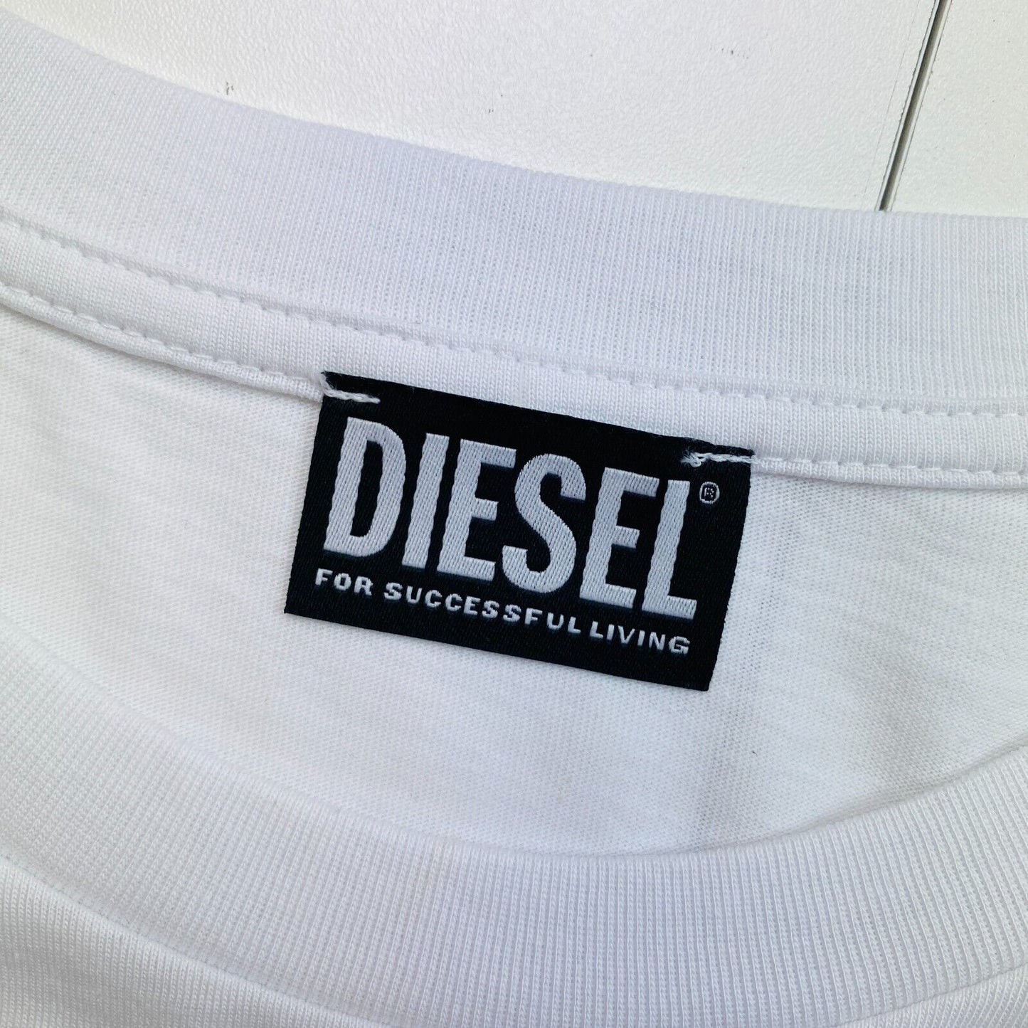 DIESEL Men White T_DIEGOR_C7 Short Sleeves Crew Neck T Shirt Size 2XL XXL