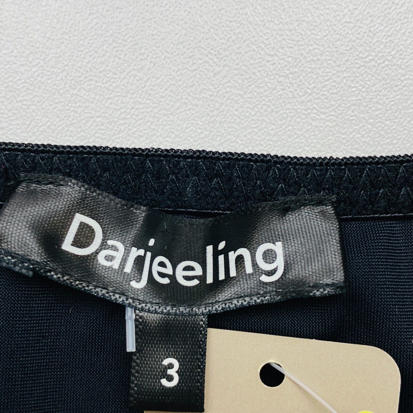 Darjeeling Schwarze Neckholder-Bluse mit offenem Rücken, ärmellos, Größe L