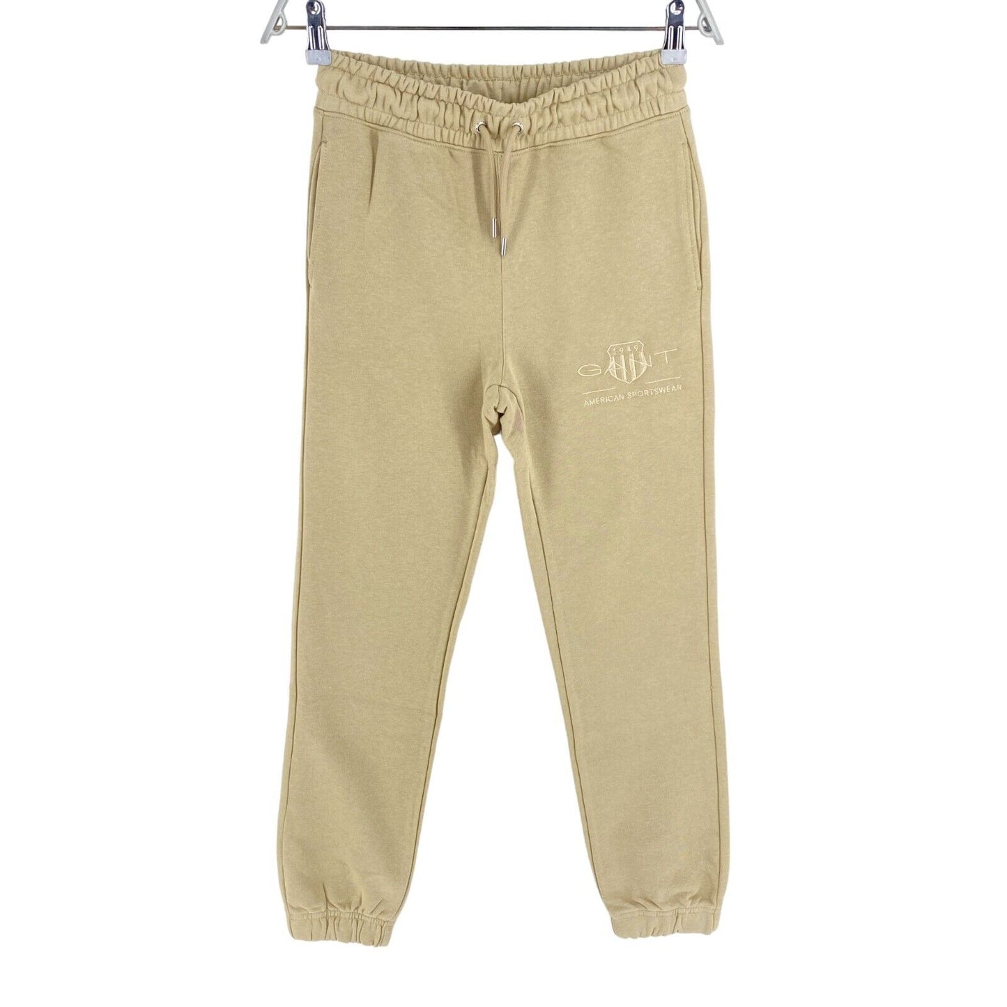 GANT Beige Reg Tonal Archive Shield Jogginghose Hose Größe XS