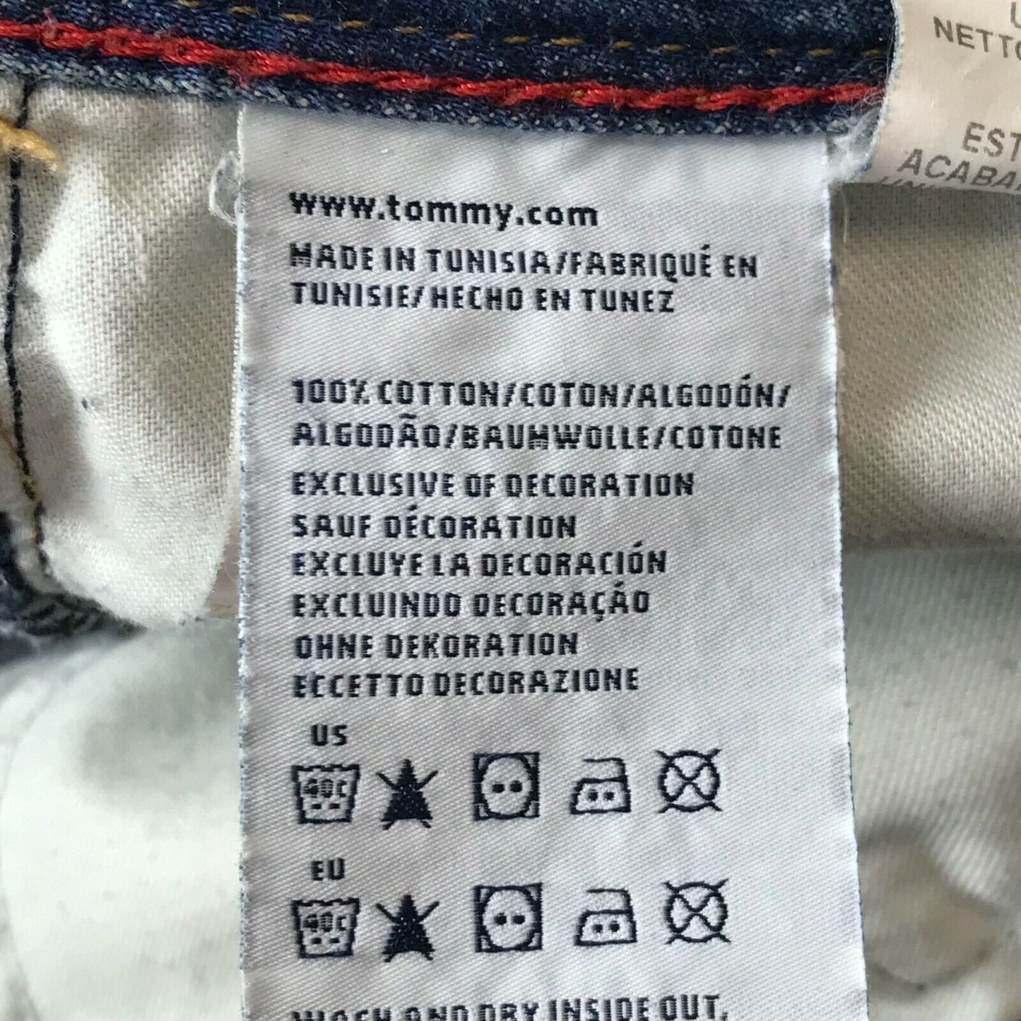 Tommy Hilfiger RUBY femmes bleu coupe droite régulière jean W28 L32