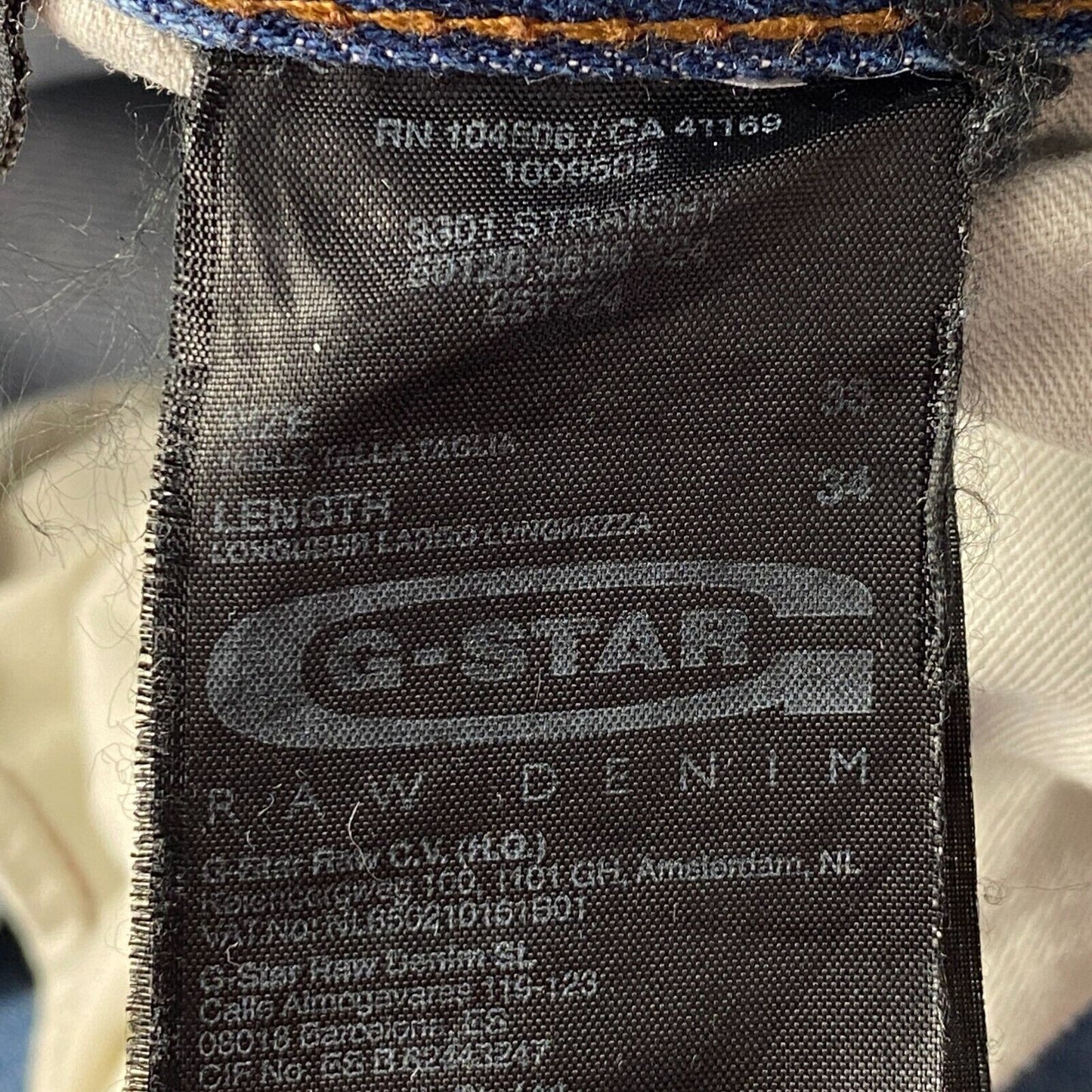 G-STAR 3301 Blue Regular Straight Fit Jeans W33 L34