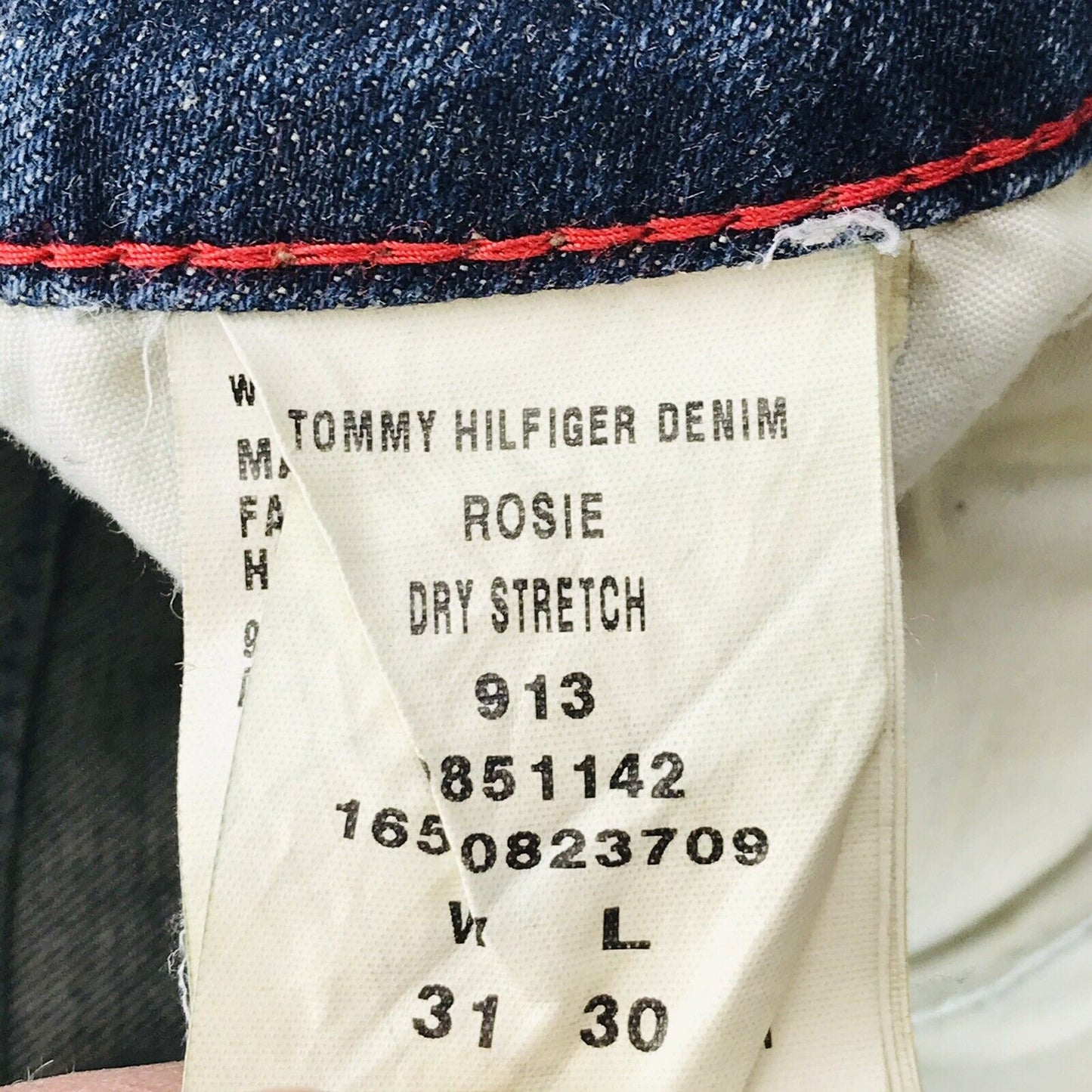 Tommy Hilfiger ROSIE Femme Bleu Foncé Stretch Regular Bootcut Fit Jeans W31 L30